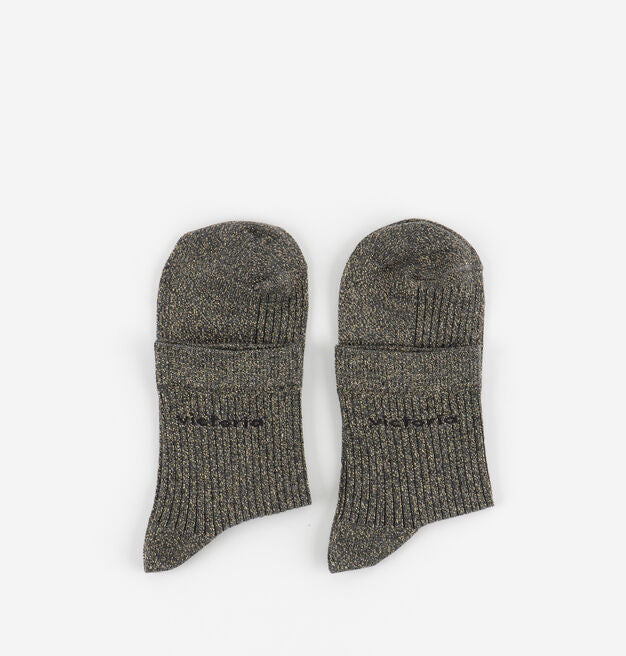 V 9125132 lurex socks antracite