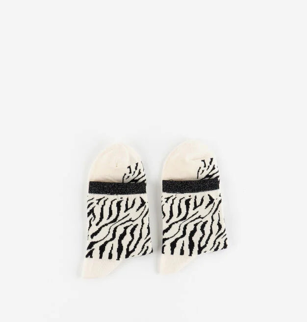 V 9125134 zebra pattern socks black