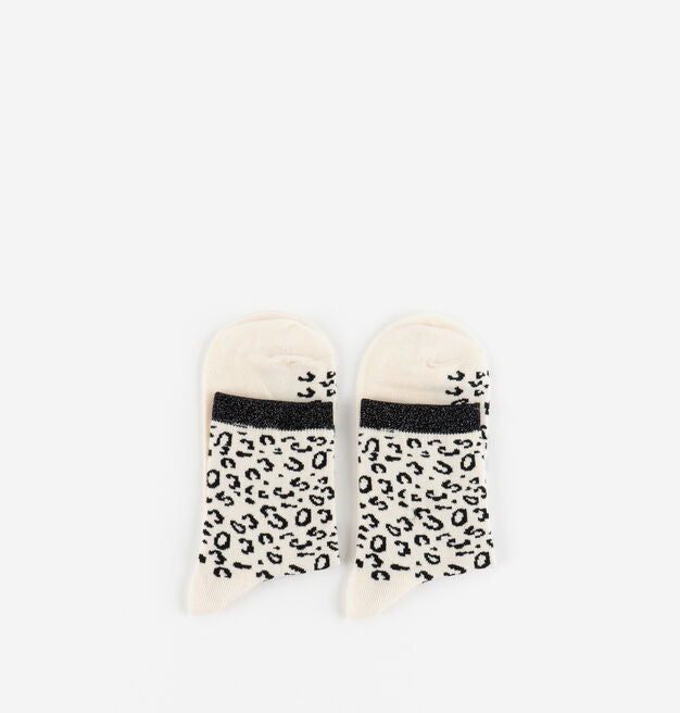 V 9125135 leopard pattern socks black