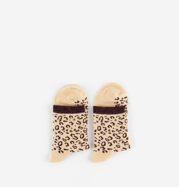 V 9125135 leopard pattern socks burdeos