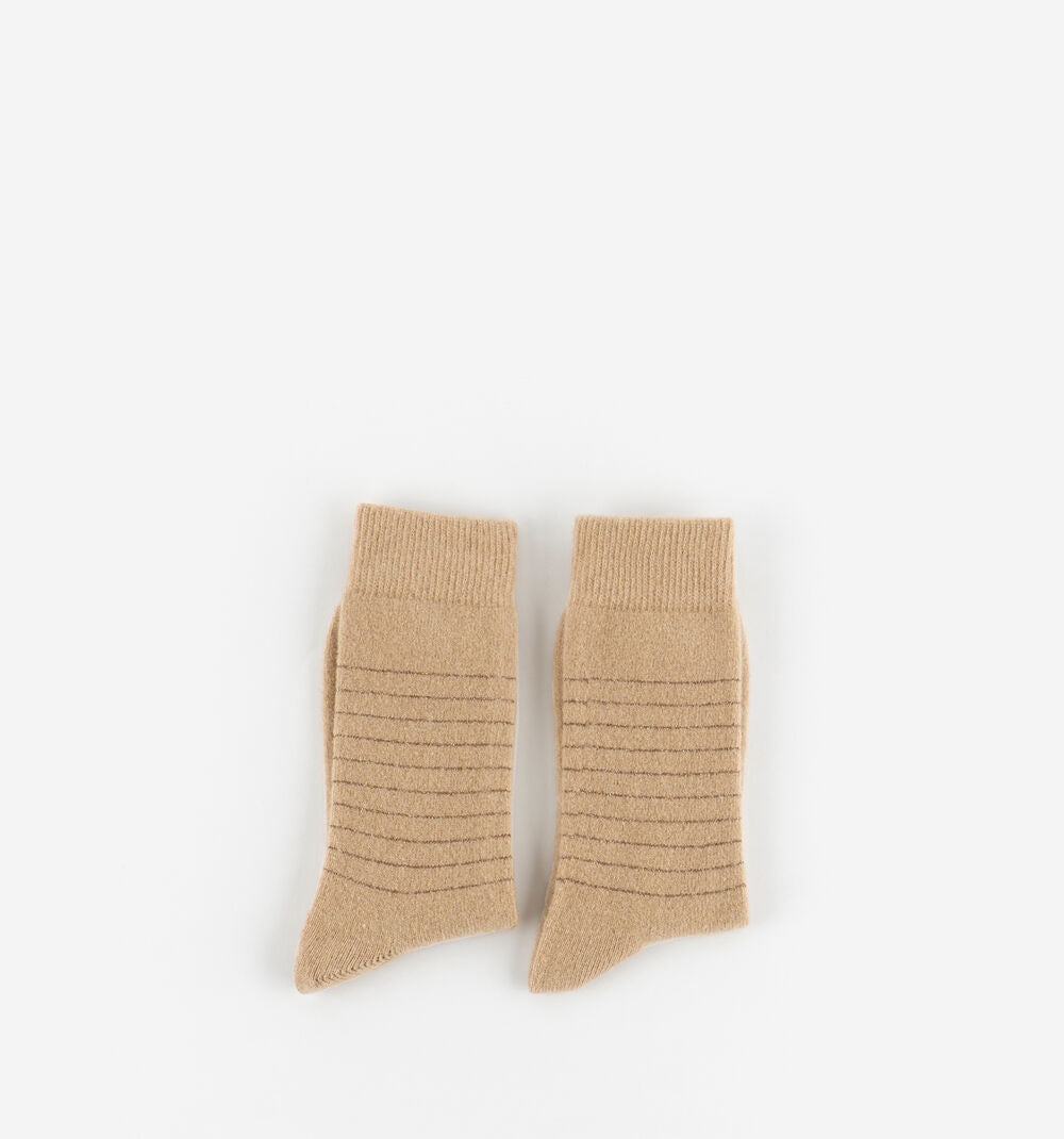 V 9125140 cashmere lurex socks vison