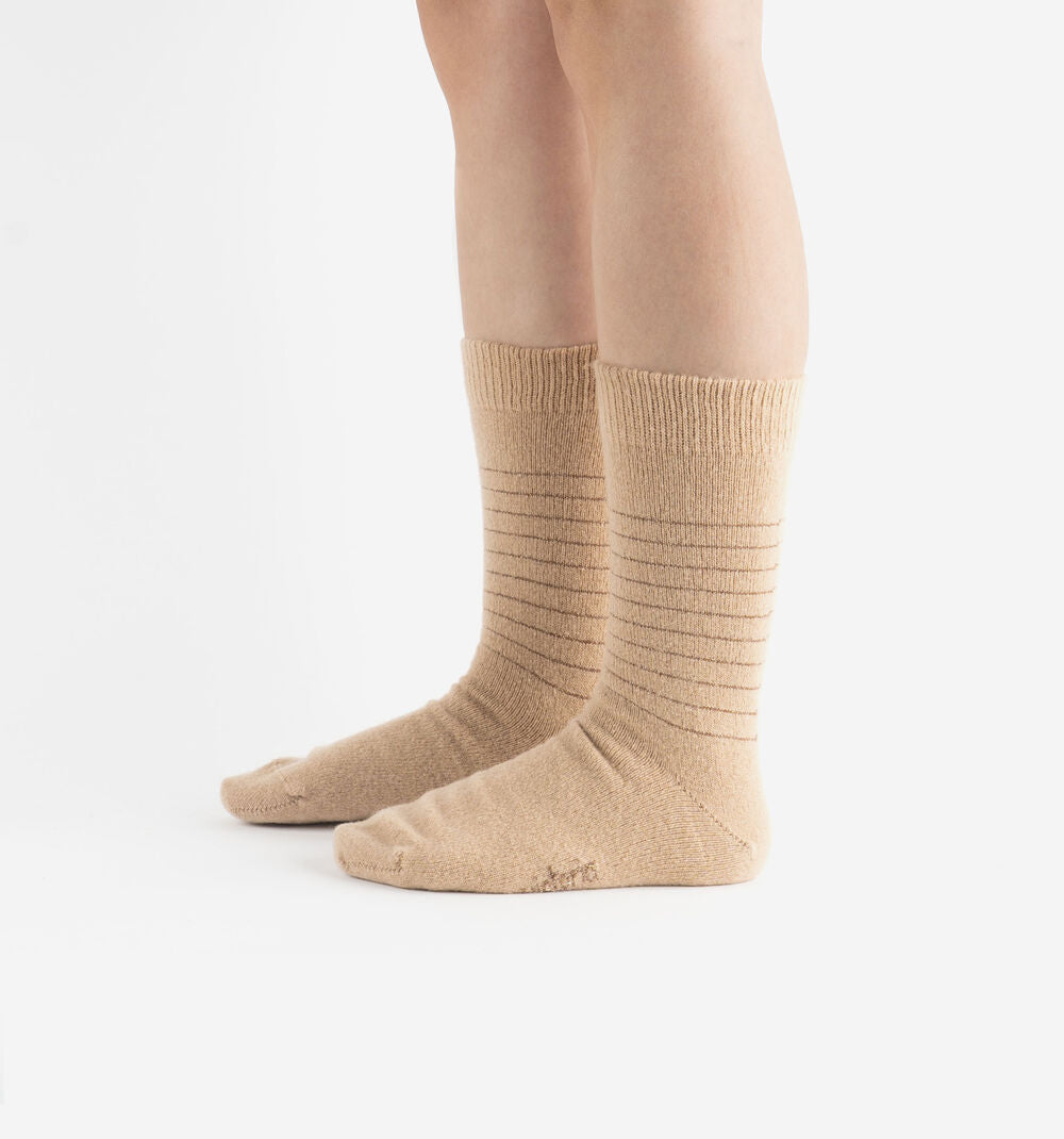 V 9125140 cashmere lurex socks vison