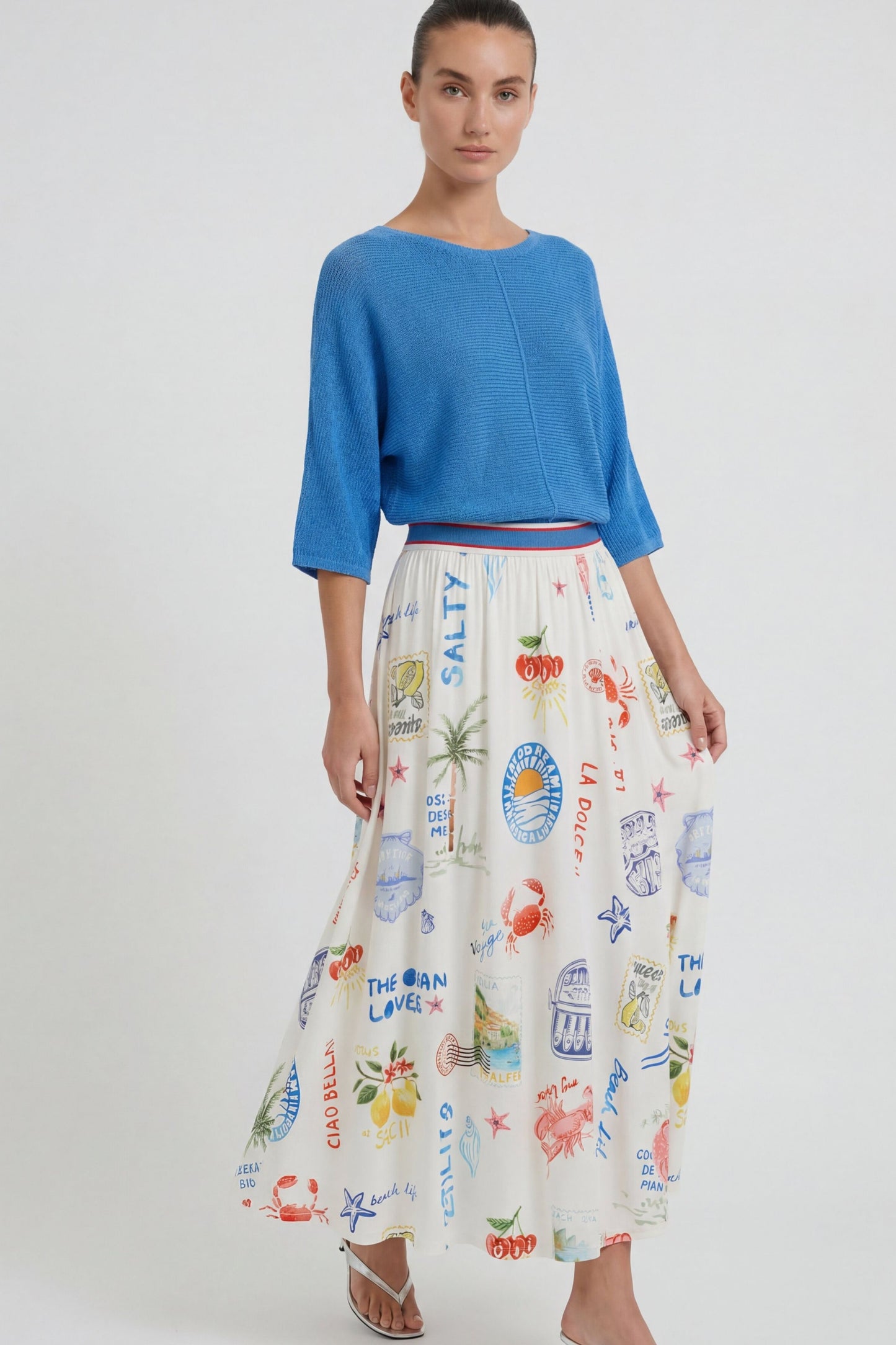 O 98683 Printed maxi skirt