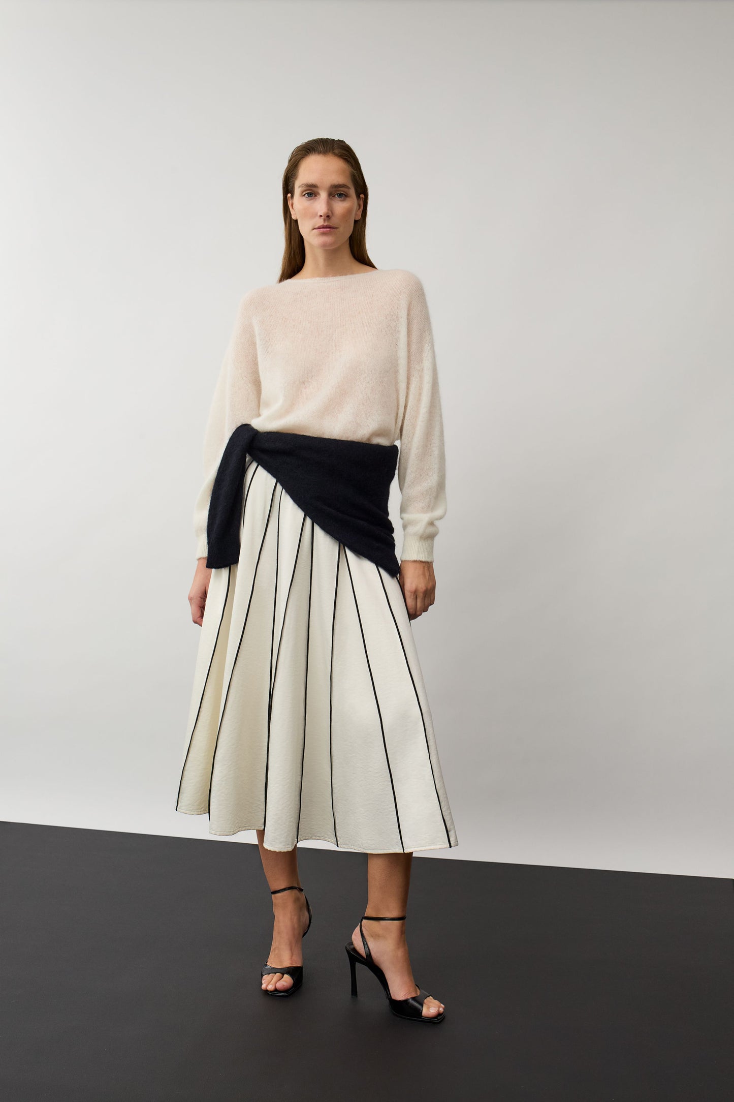 O 98760 Stripe panel a-line skirt