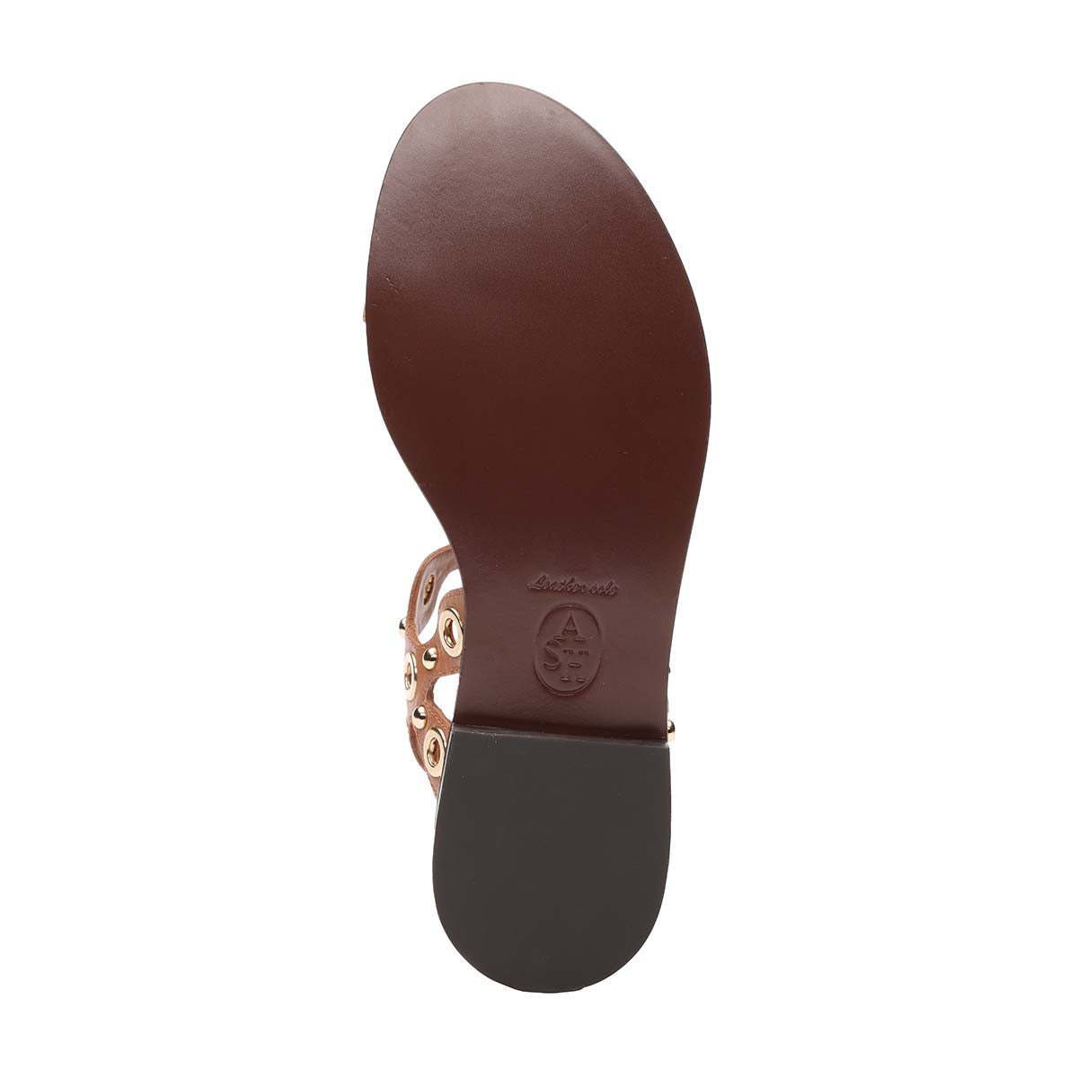 A Pop03 gold ring detail flat sandals
