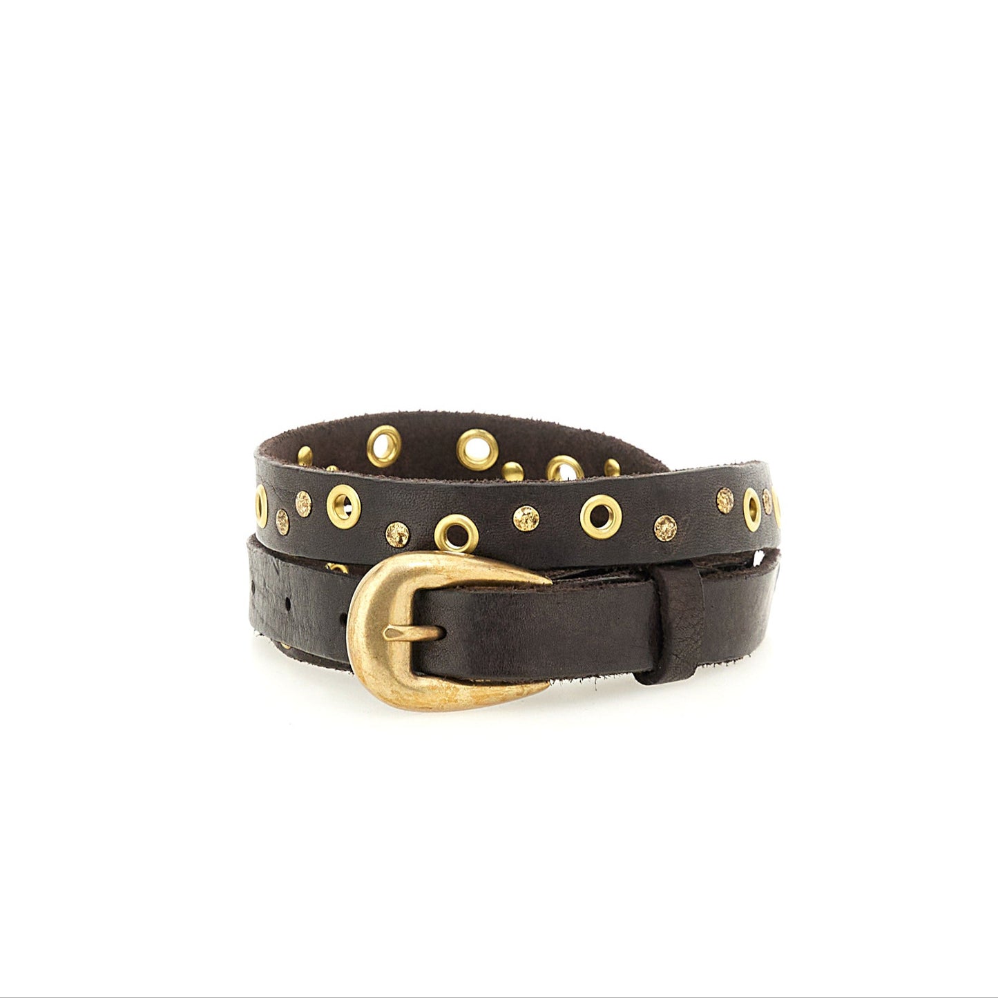 Ca C03210 Scattered stud and eyelet detail belt