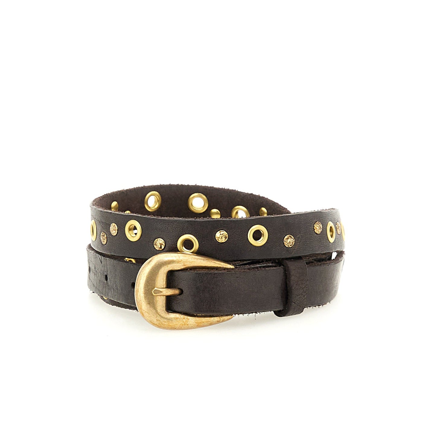 Ca C03210 Scattered stud and eyelet detail belt