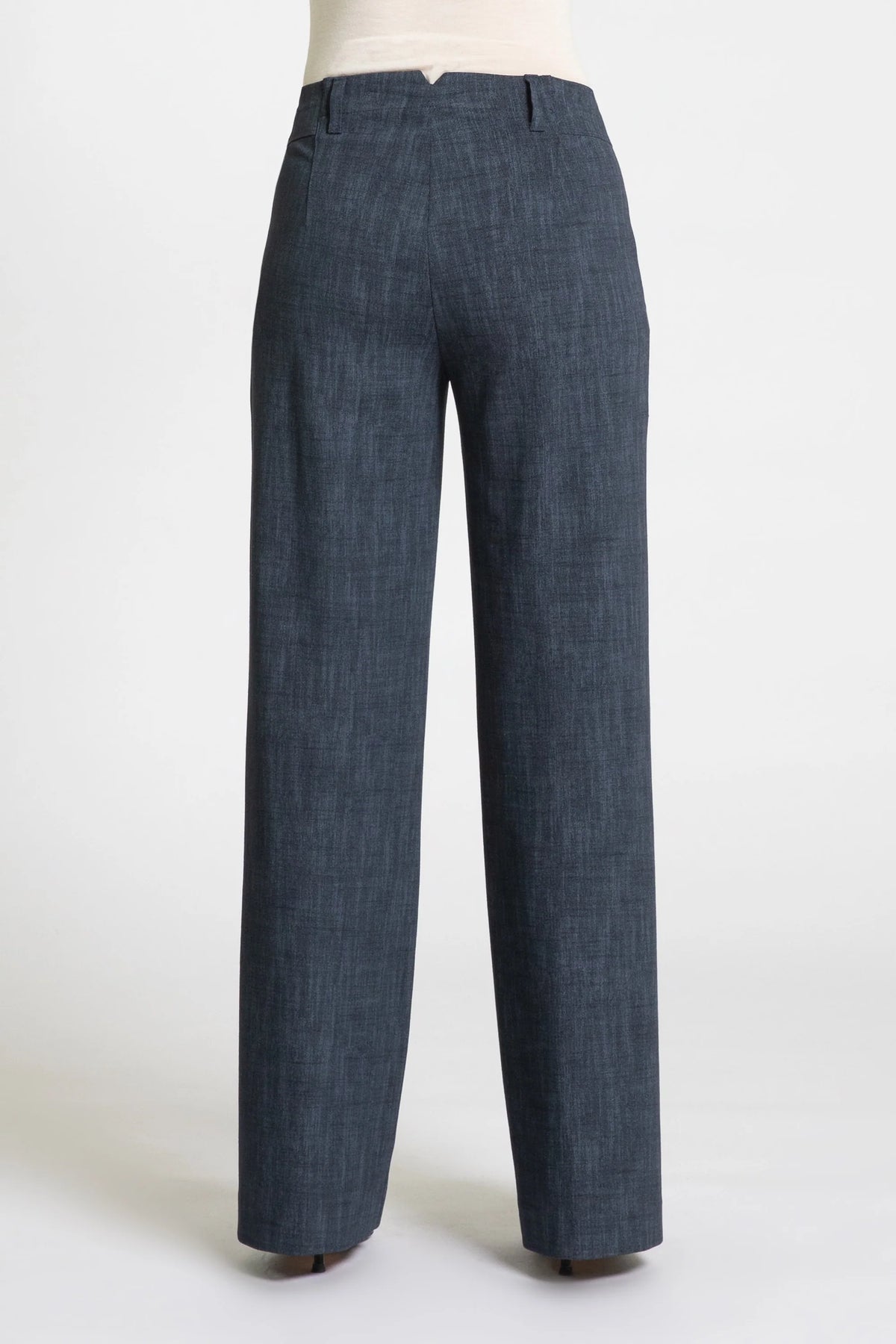 EC 0600 Pinstripe flecked wide leg trousers