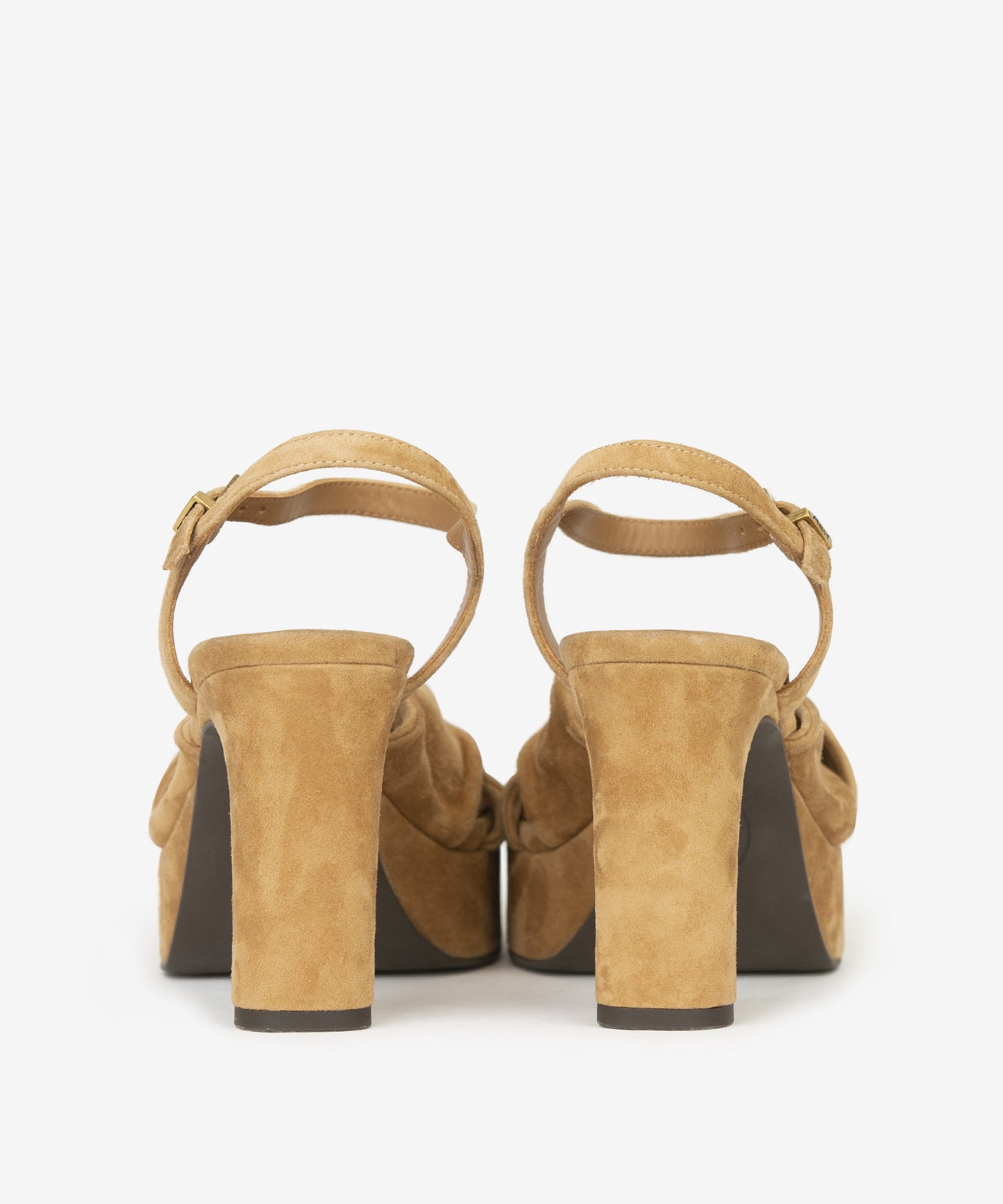 A 152909 Opus suede twist vamp high stack heel sandal