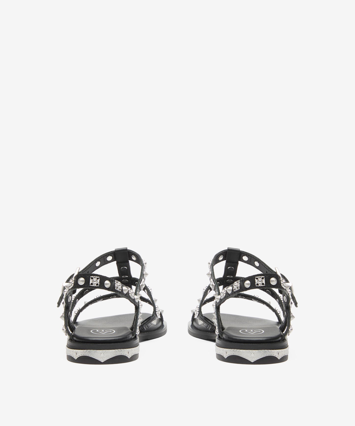 A 153111 Parka Leather Flower stud flat sandal