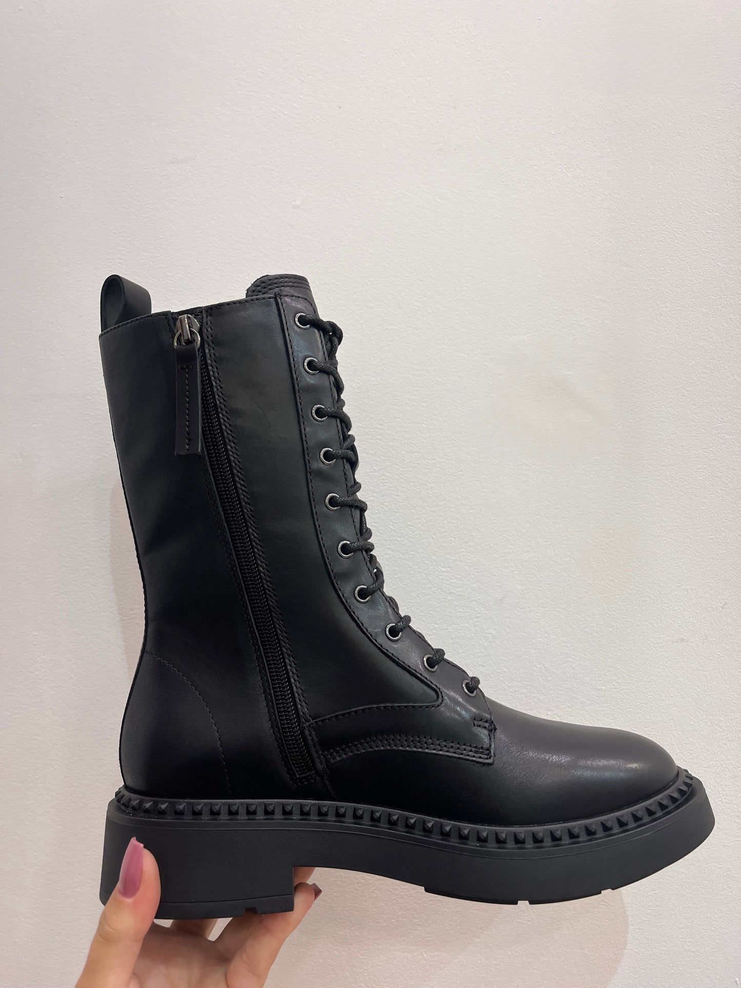 A Marlin lace up zipped boot