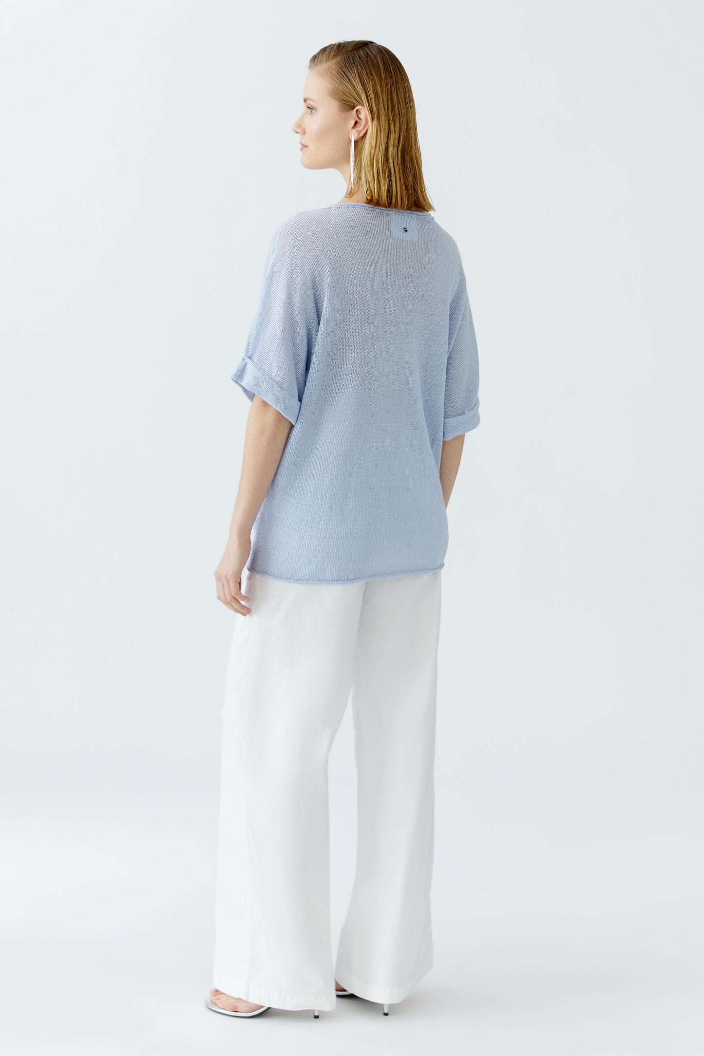 O 93309 Mesh knit 1/2 sleeve top