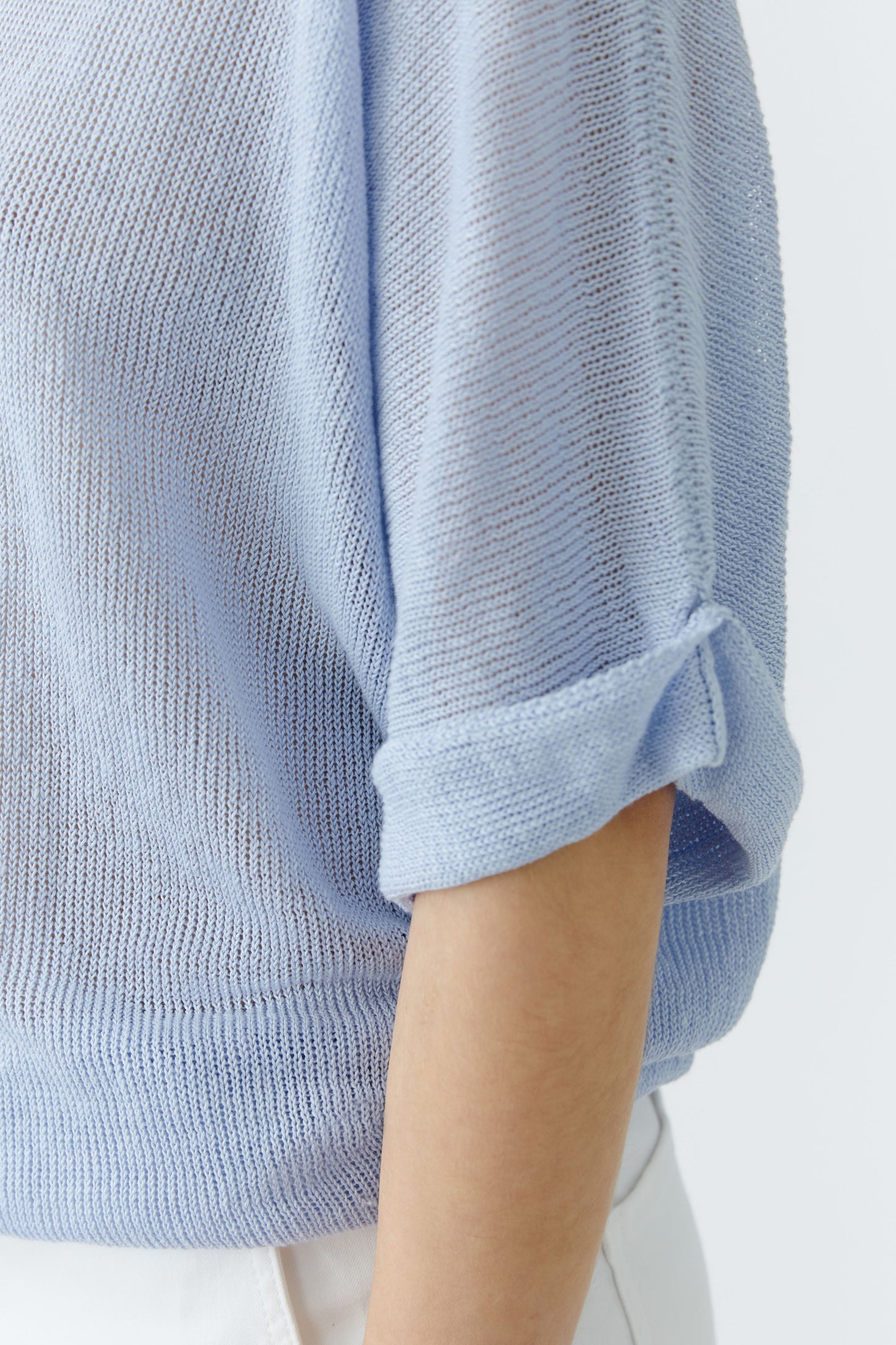 O 93309 Mesh knit 1/2 sleeve top