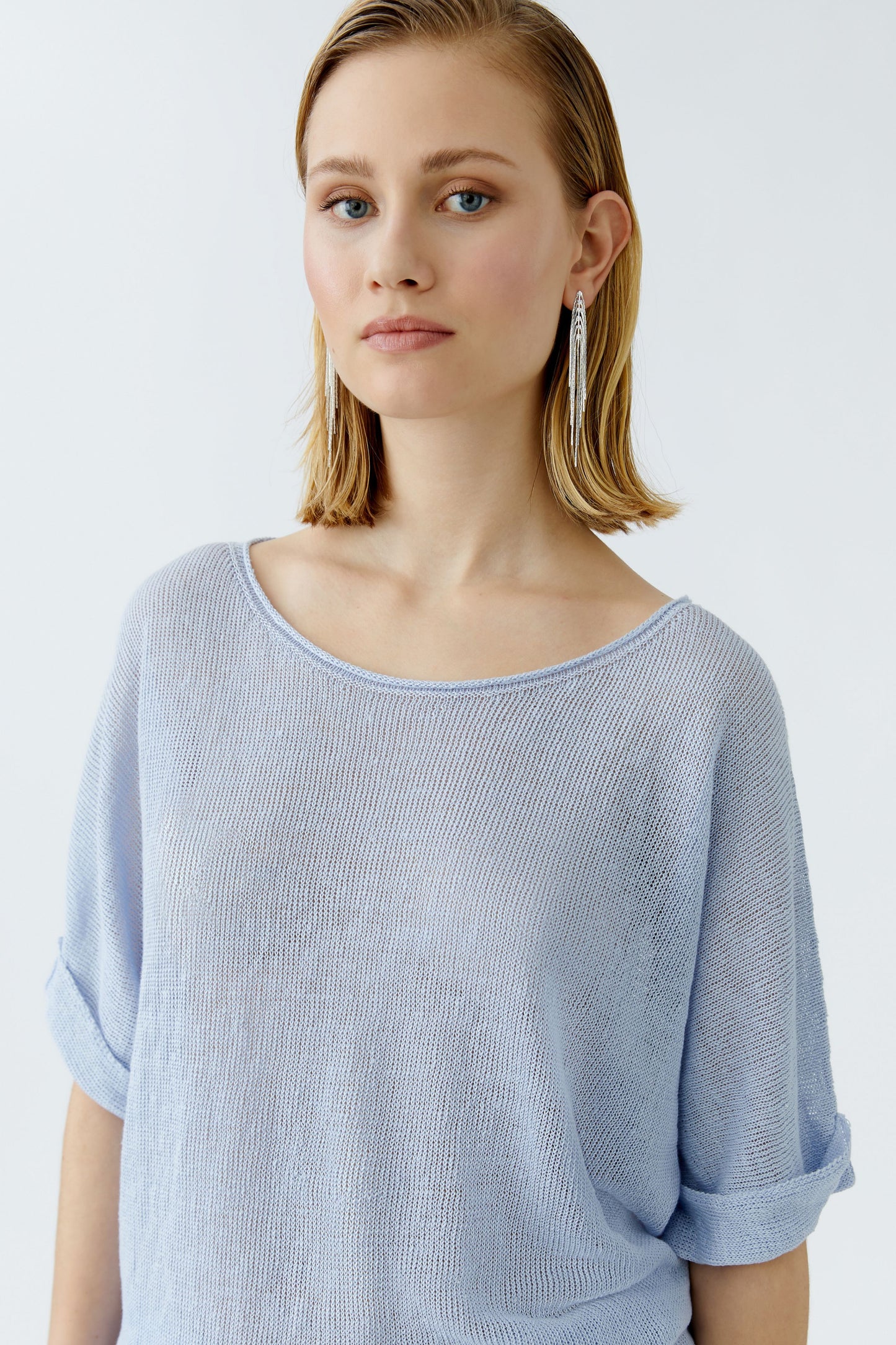 O 93309 Mesh knit 1/2 sleeve top