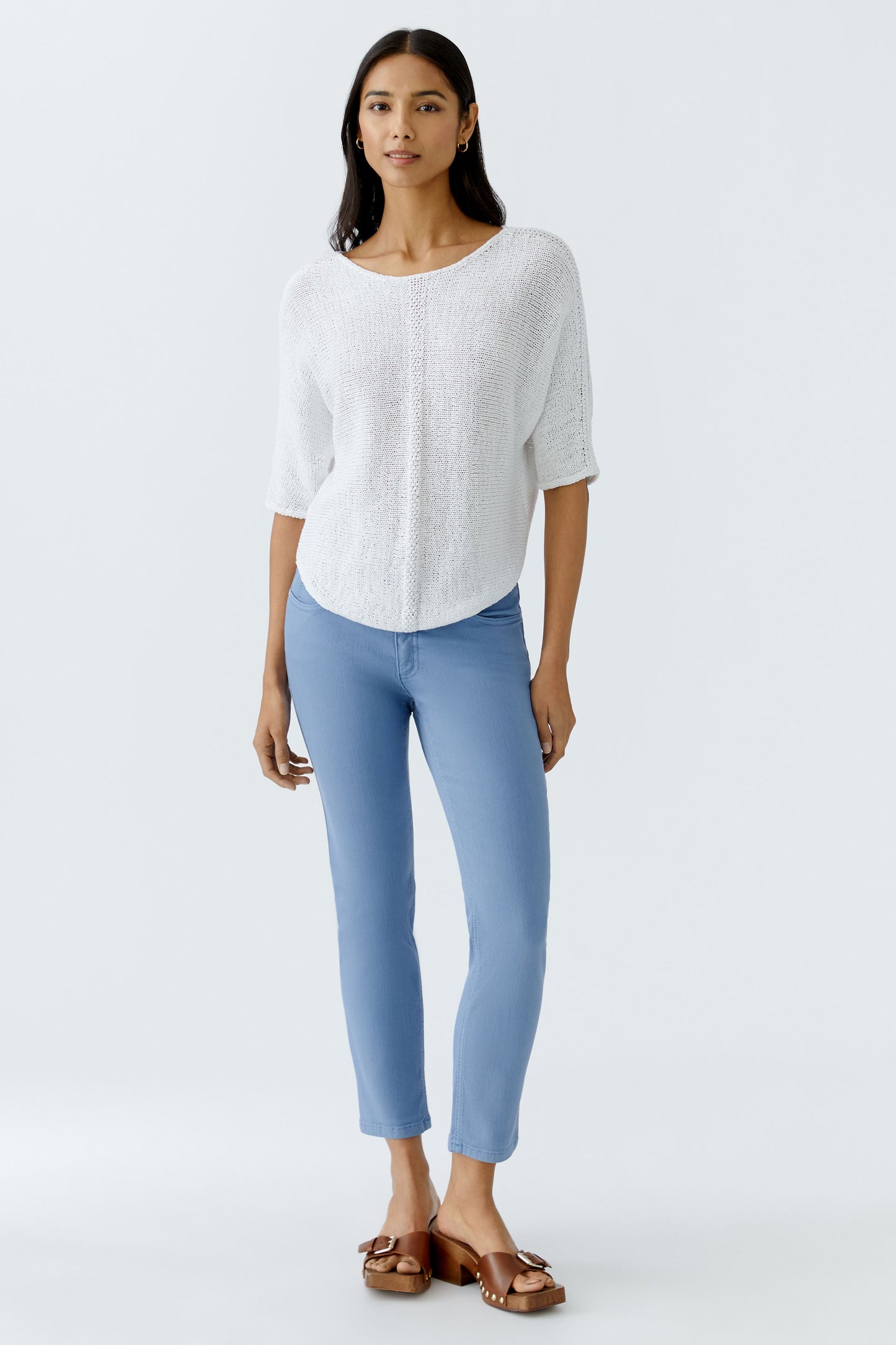 O 92981 Tape yarn cotton 3/4 sleeve jumper
