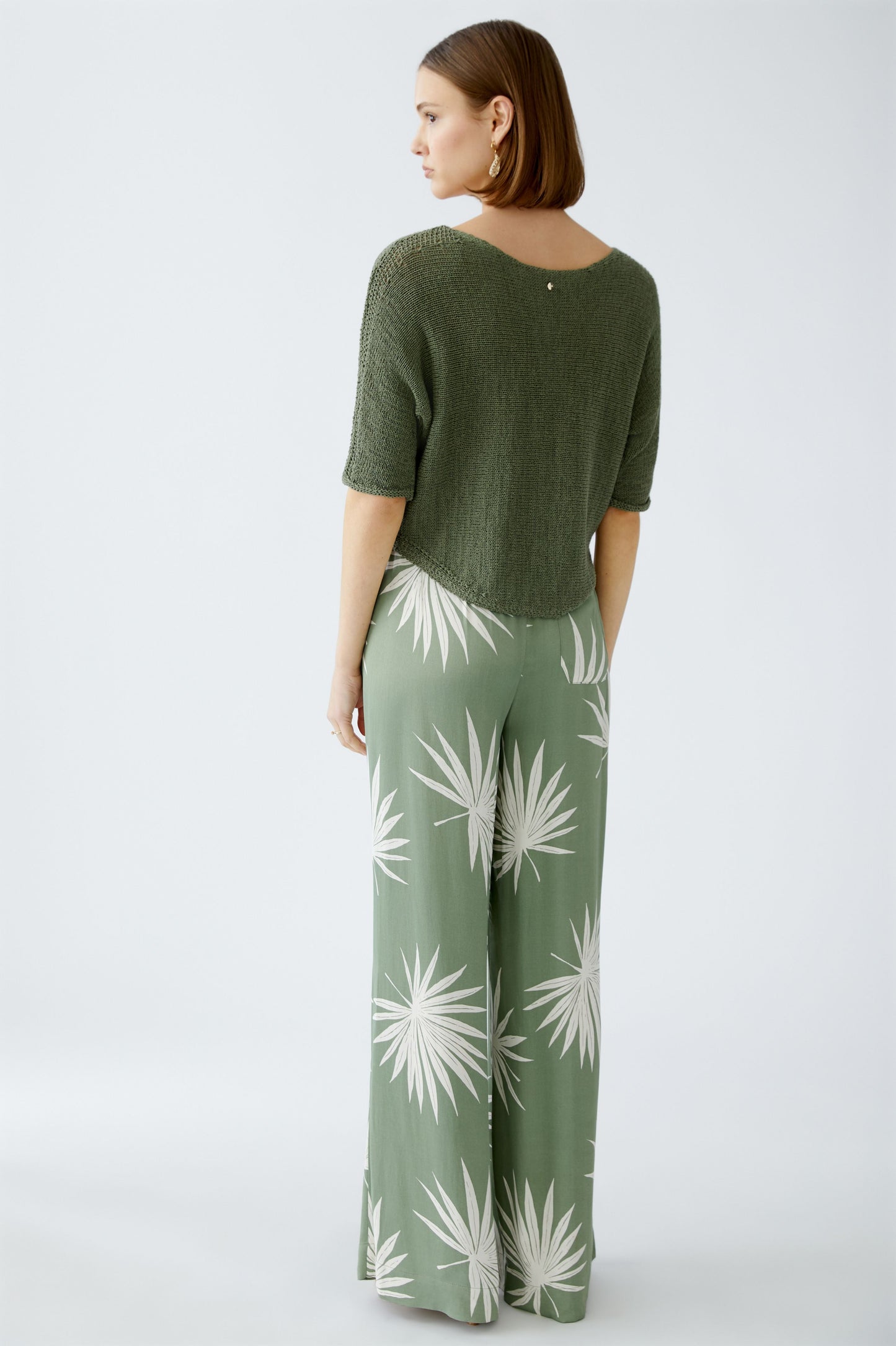 O 92981 Tape yarn cotton 3/4 sleeve jumper