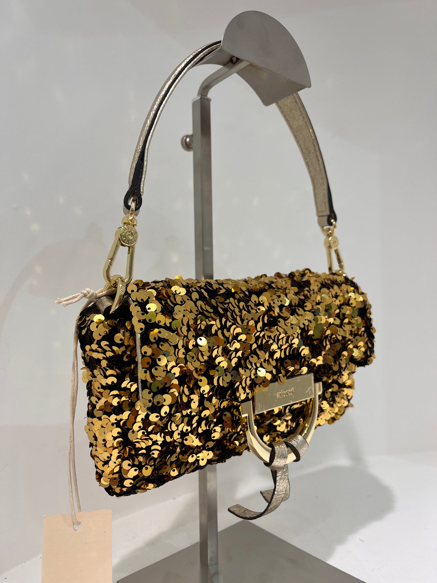 A 3167696 Sequin small structured bag