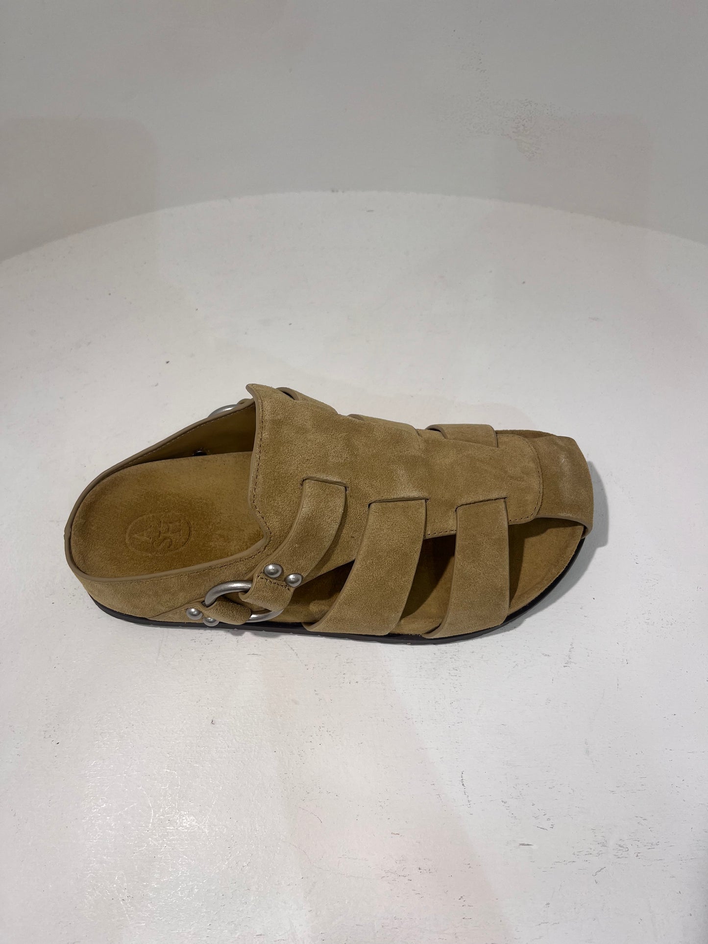 A Terry02 footbed slider suede