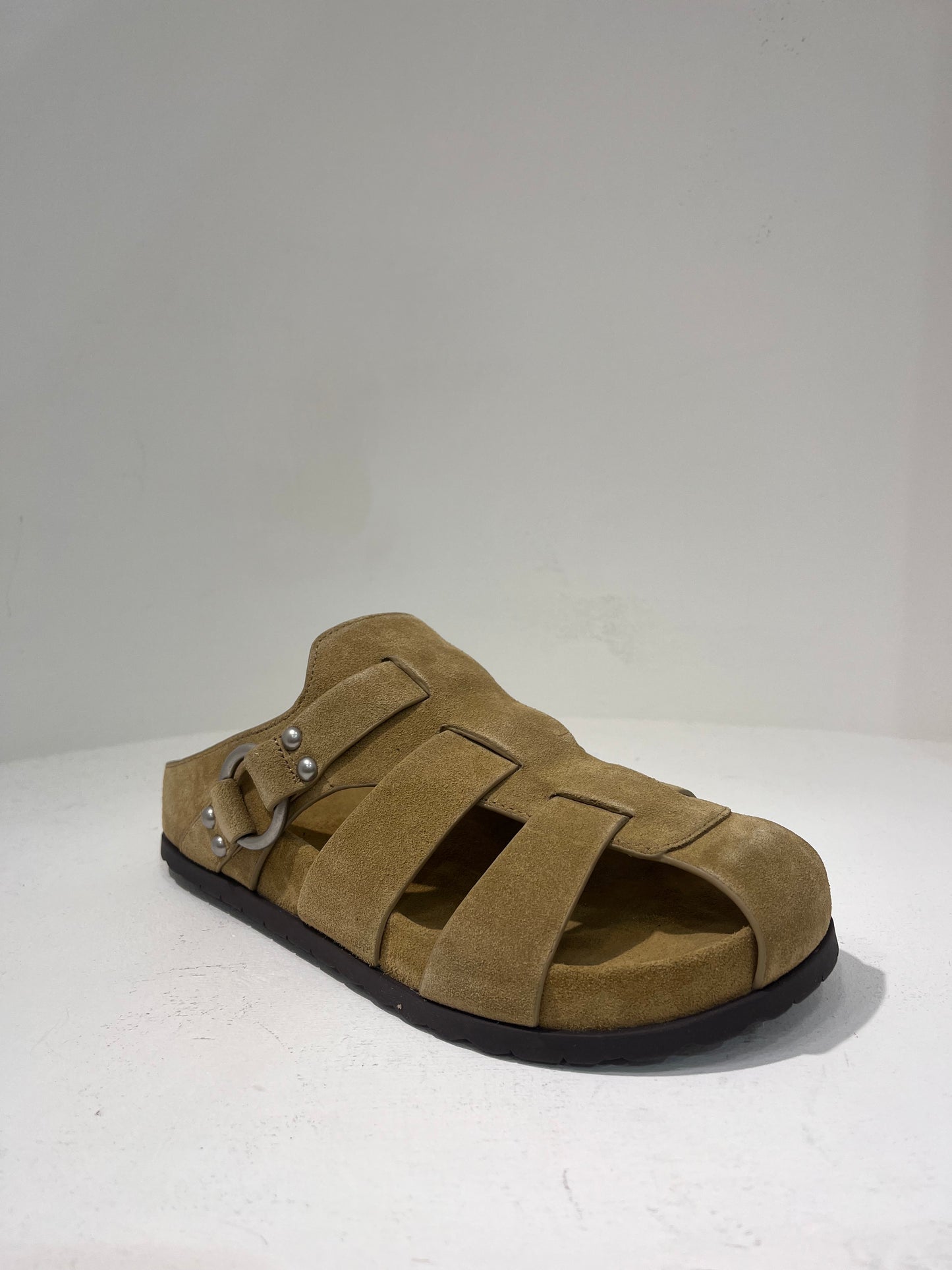 A Terry02 footbed slider suede