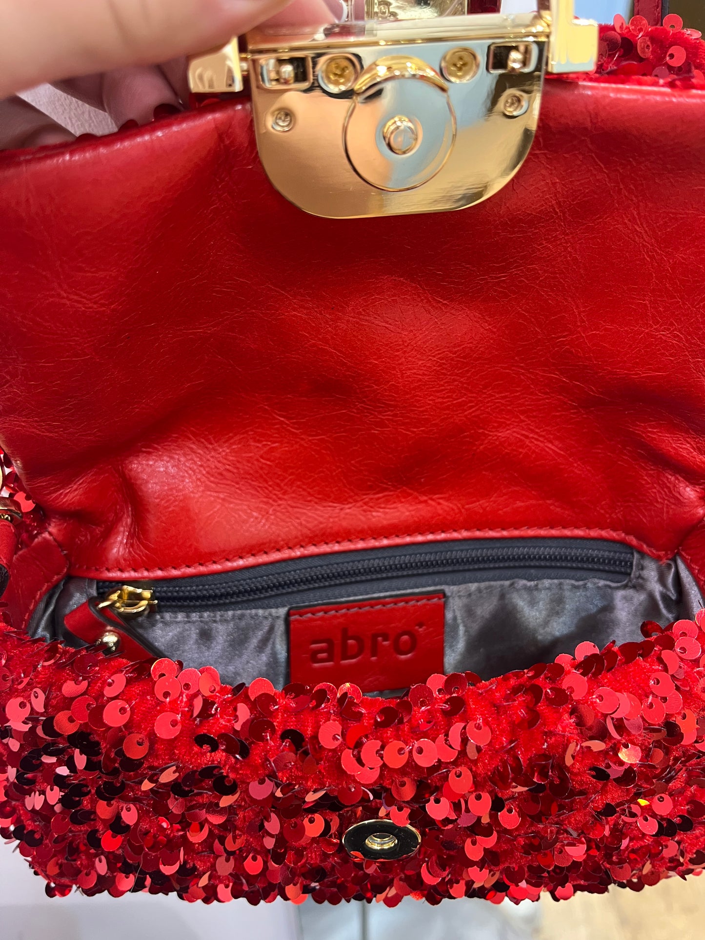 A 3167696 Sequin small structured bag