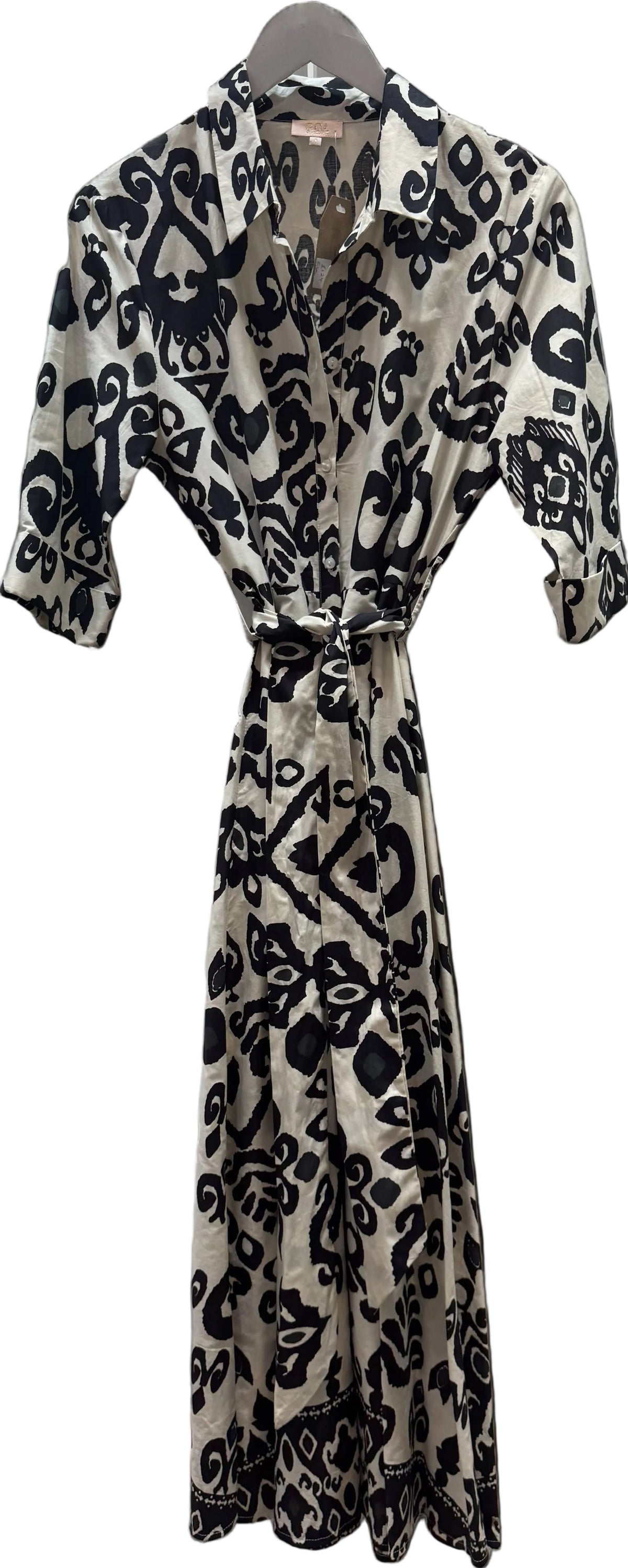 Go P81465 Biba 3/4 sleeve button through dress