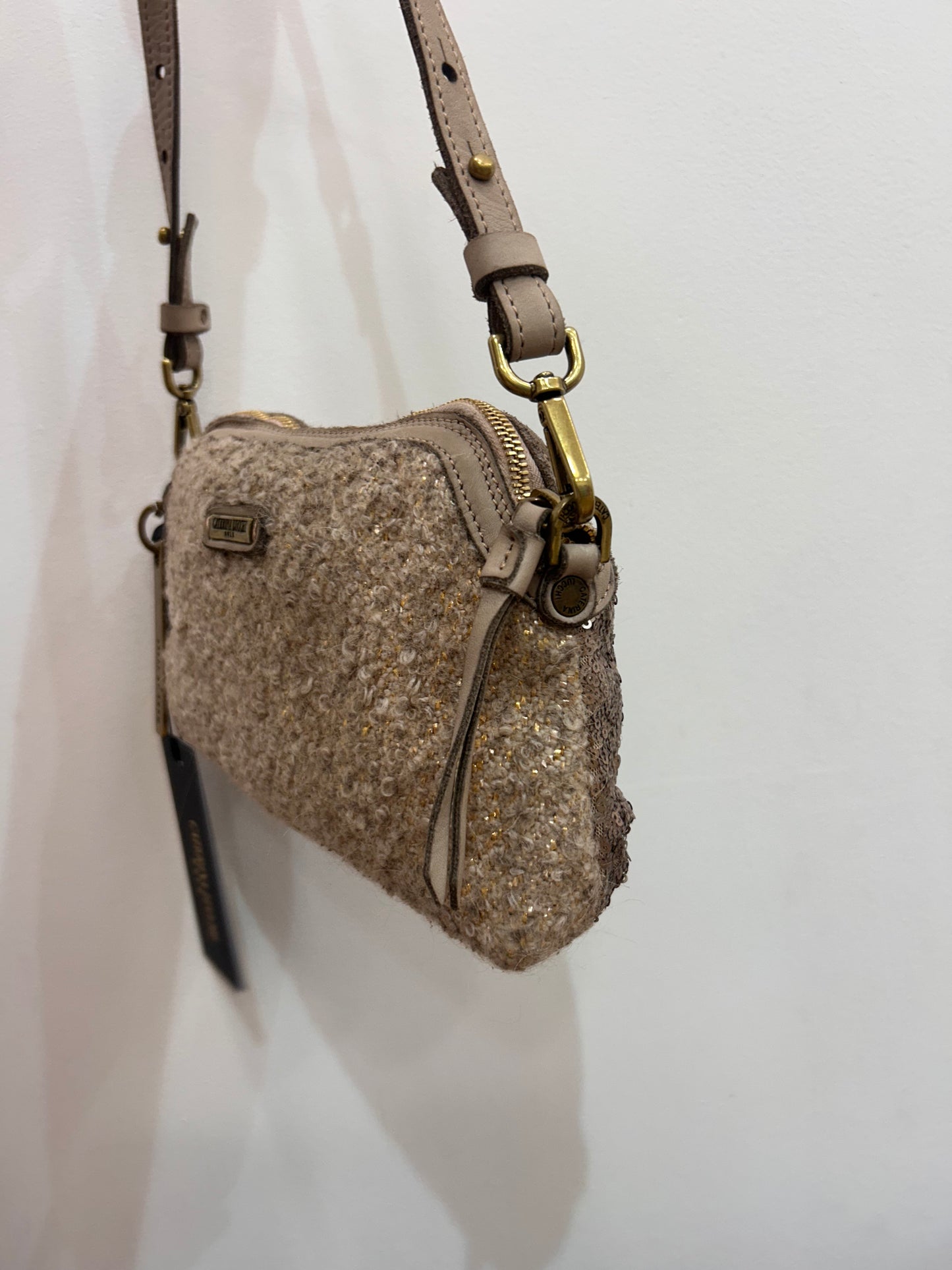 CL Sequin/wool xbody bag