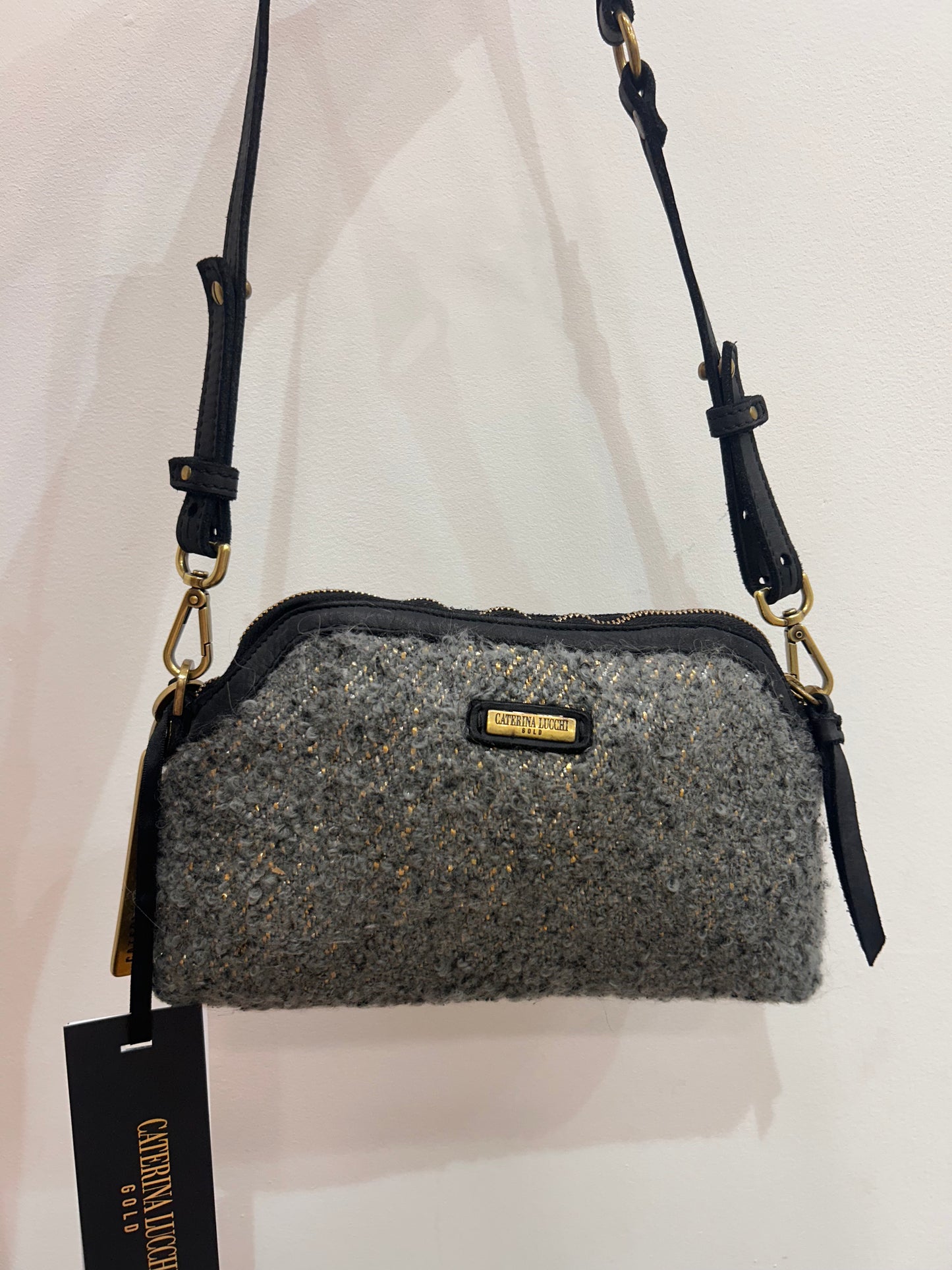CL Sequin/wool xbody bag