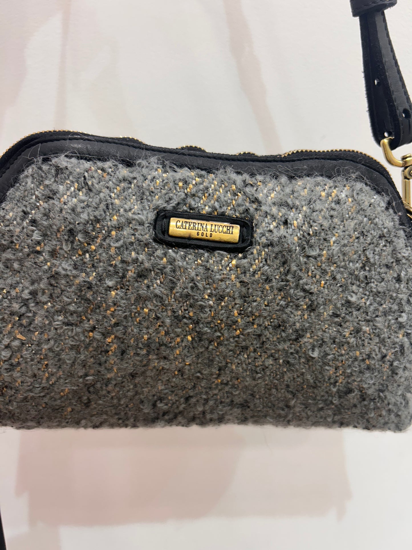CL Sequin/wool xbody bag