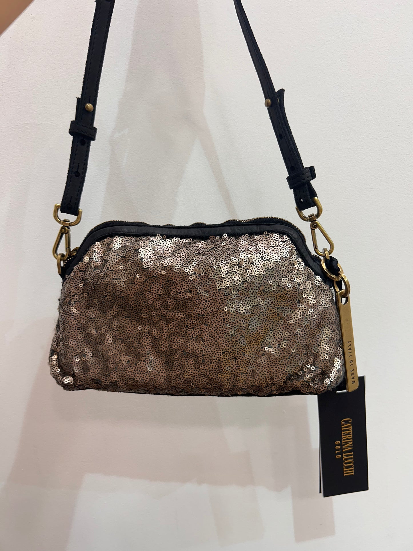 CL Sequin/wool xbody bag