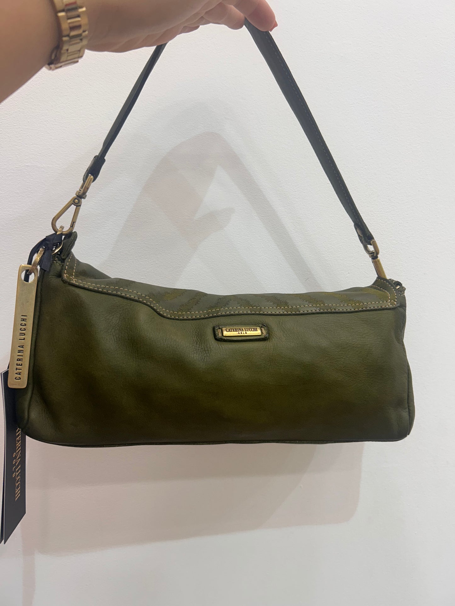 CL Slim small stripe satchel shoulder bag
