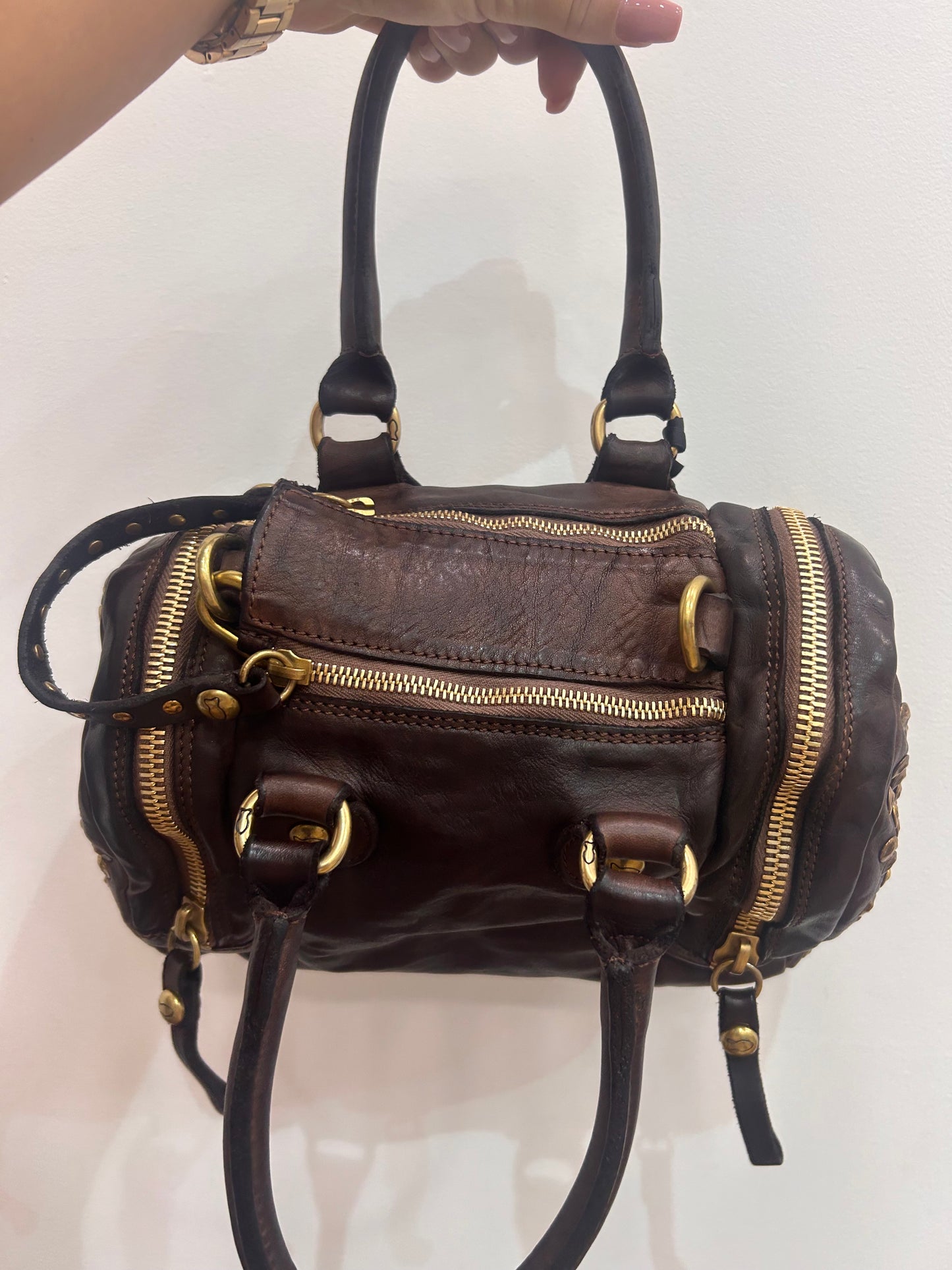 C 2780 Britney Stud trim mini bowling bag