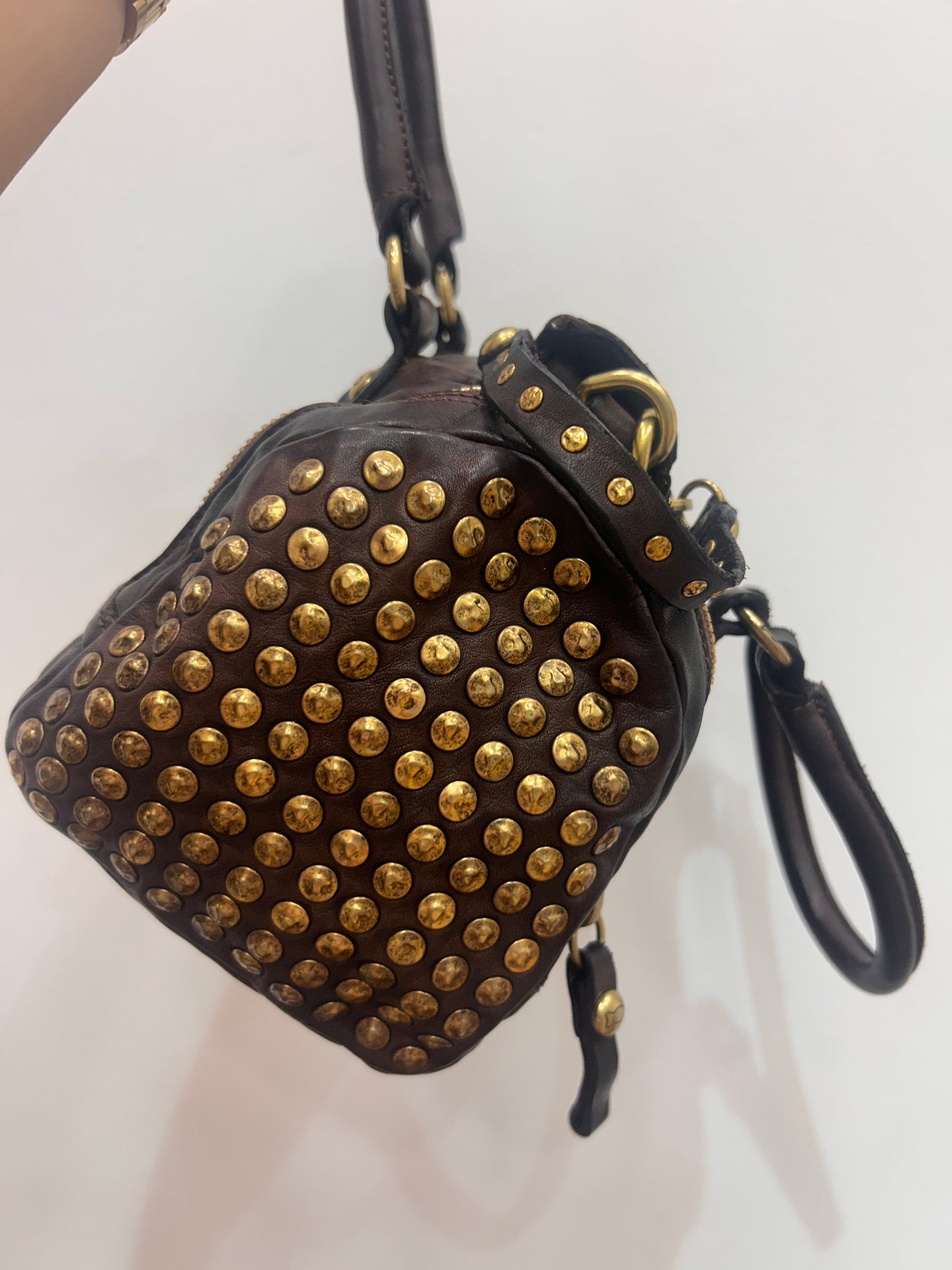 C 2780 Britney Stud trim mini bowling bag