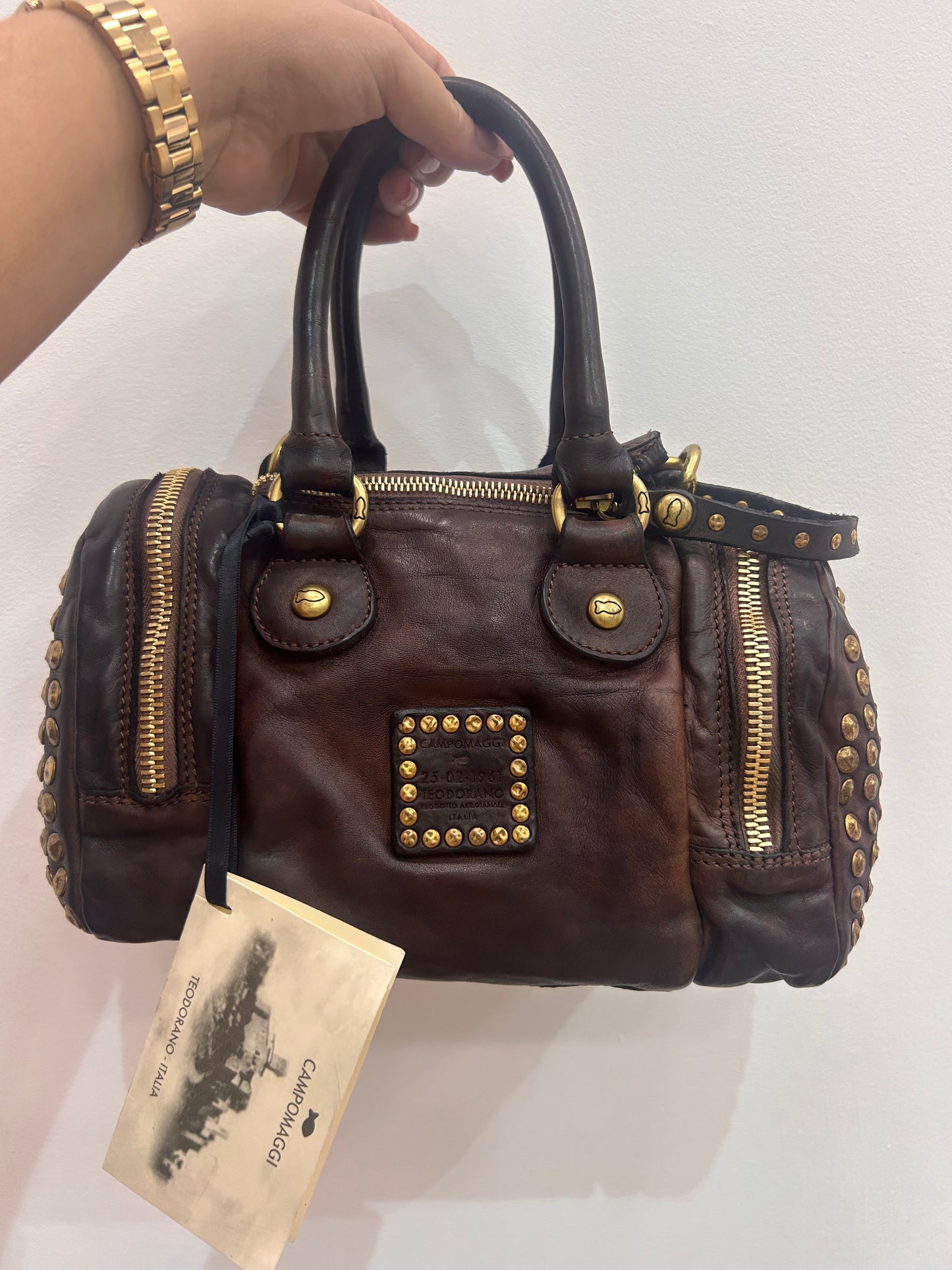 C 2780 Britney Stud trim mini bowling bag