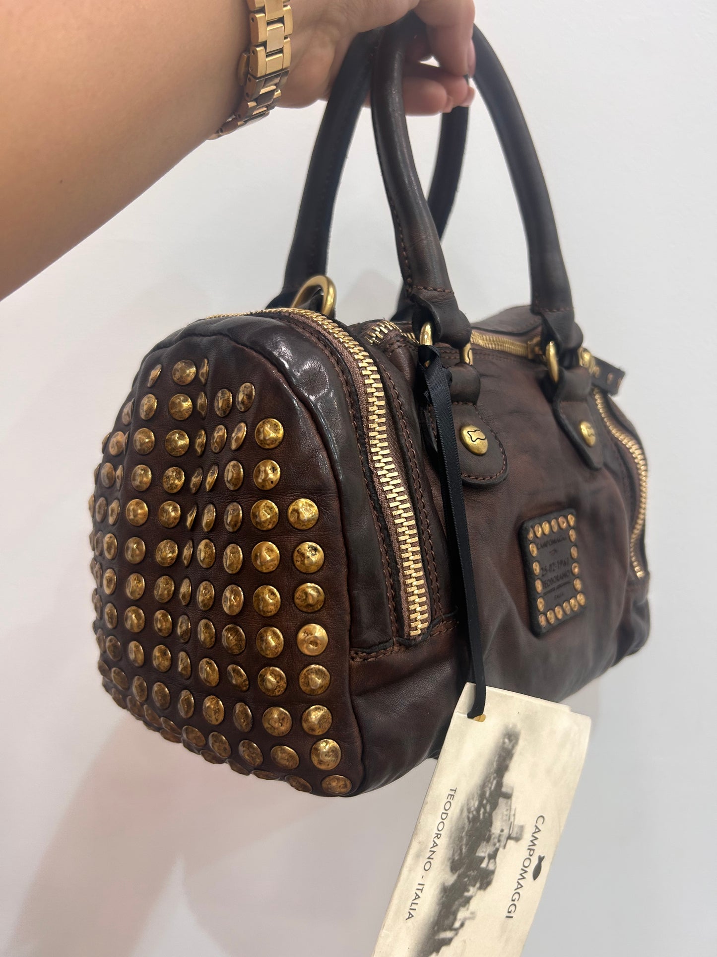 C 2780 Britney Stud trim mini bowling bag