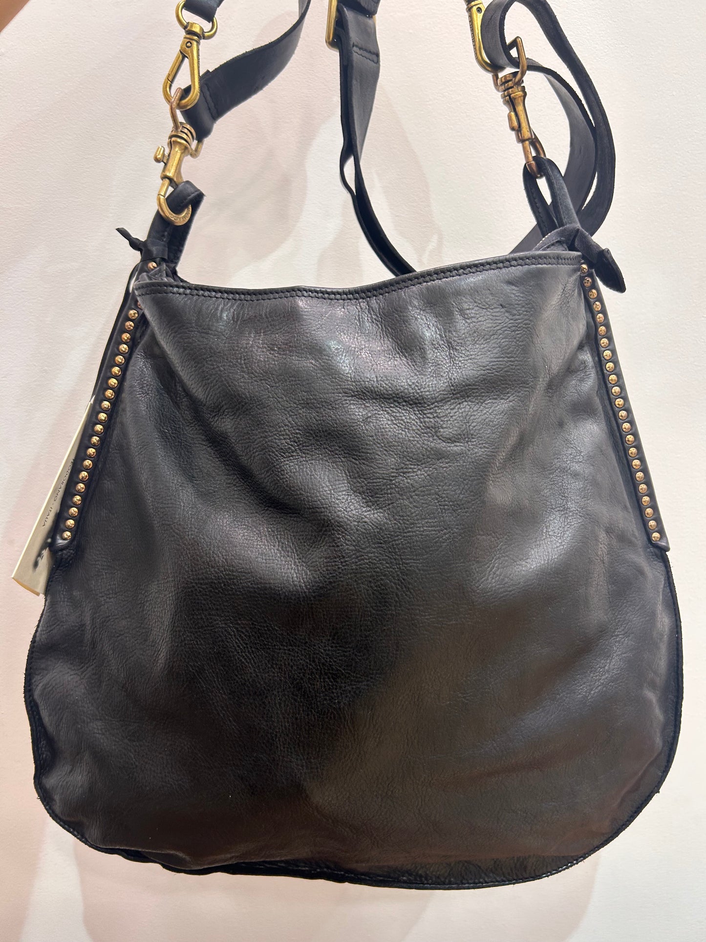 C 41810 Large soft stud trim shoulder bag