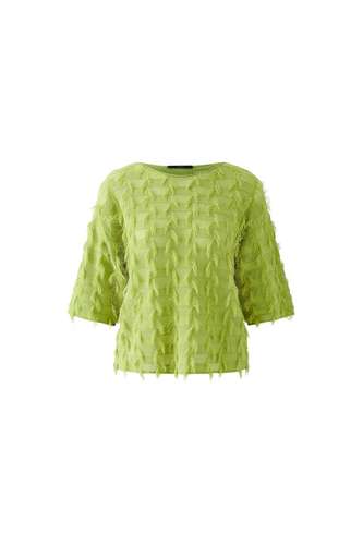 O 93318 Fringe knit 3/4 top