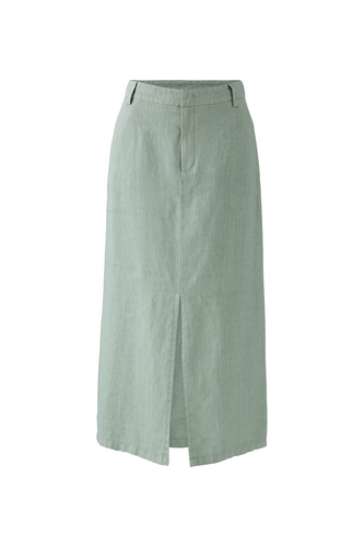 O 92882 Linen split straight skirt