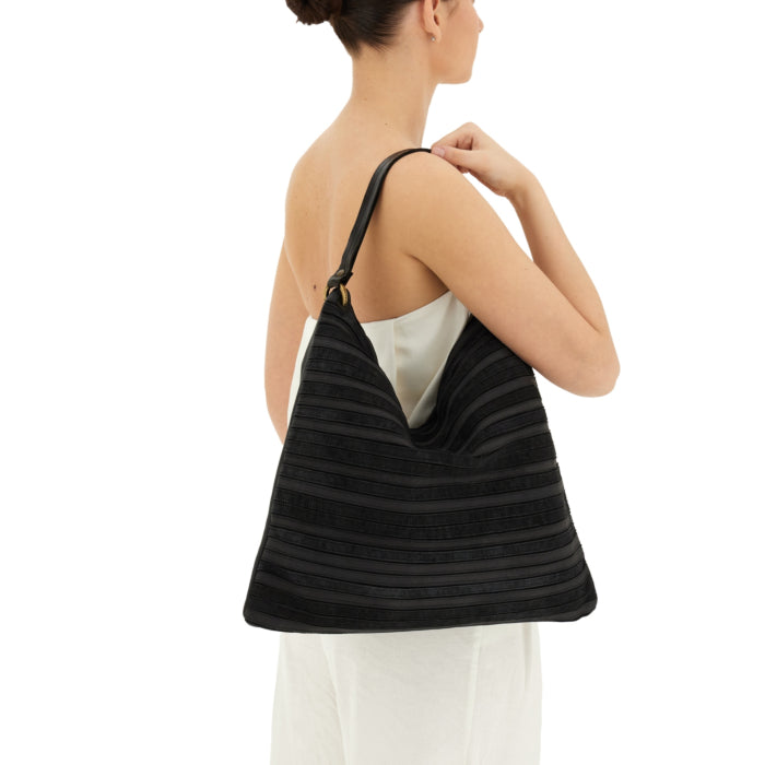 CL Stripe large shoulder bag