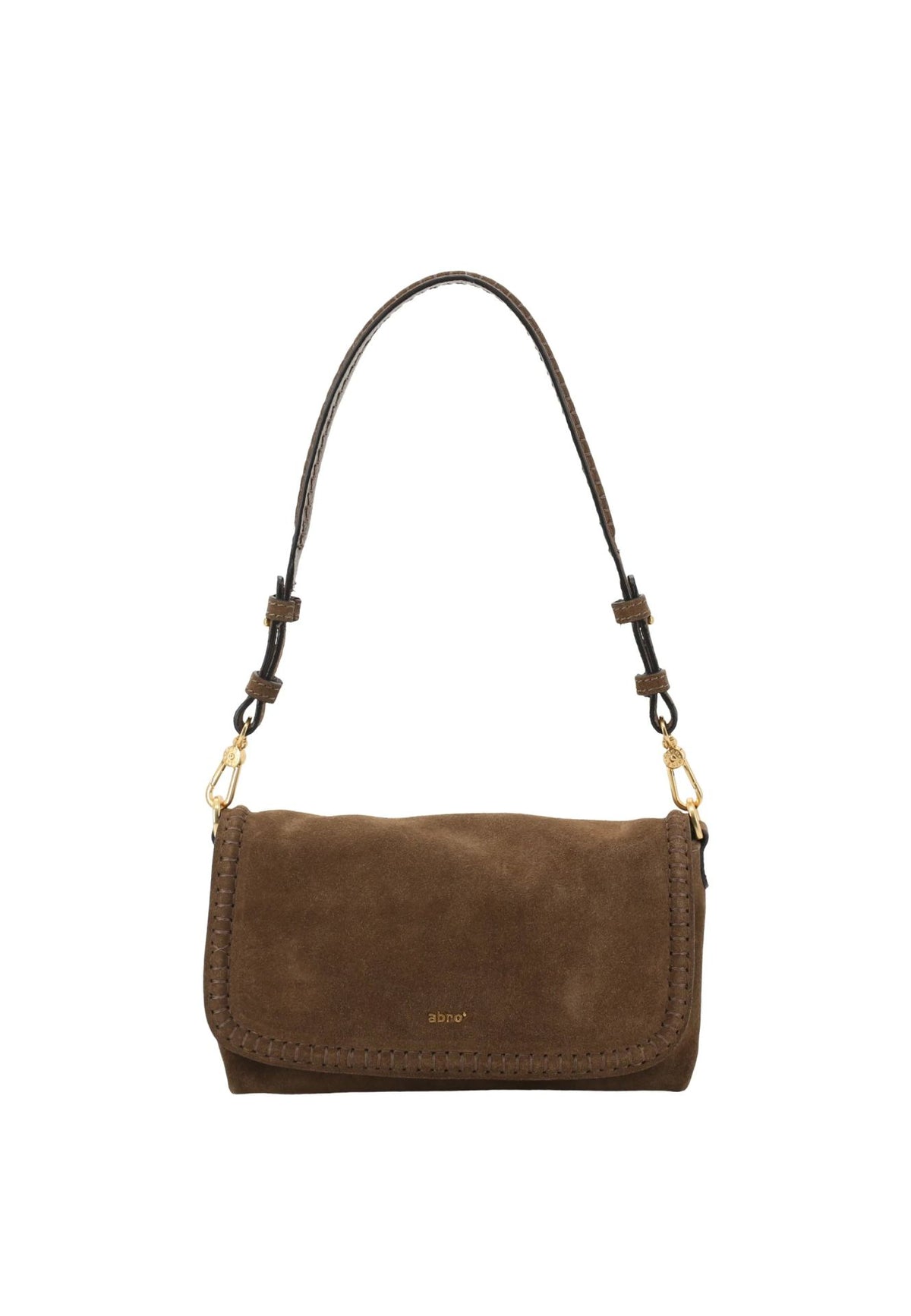 Ab 032799-33 Small xbody whipstitch suede bag