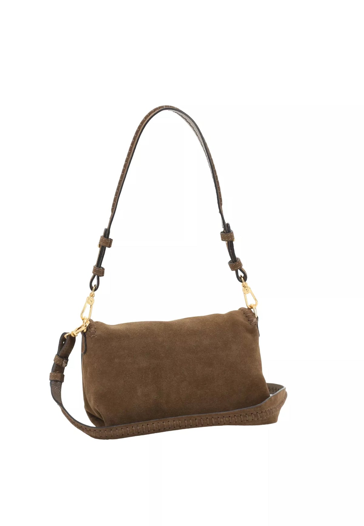 Ab 032799-33 Small xbody whipstitch suede bag