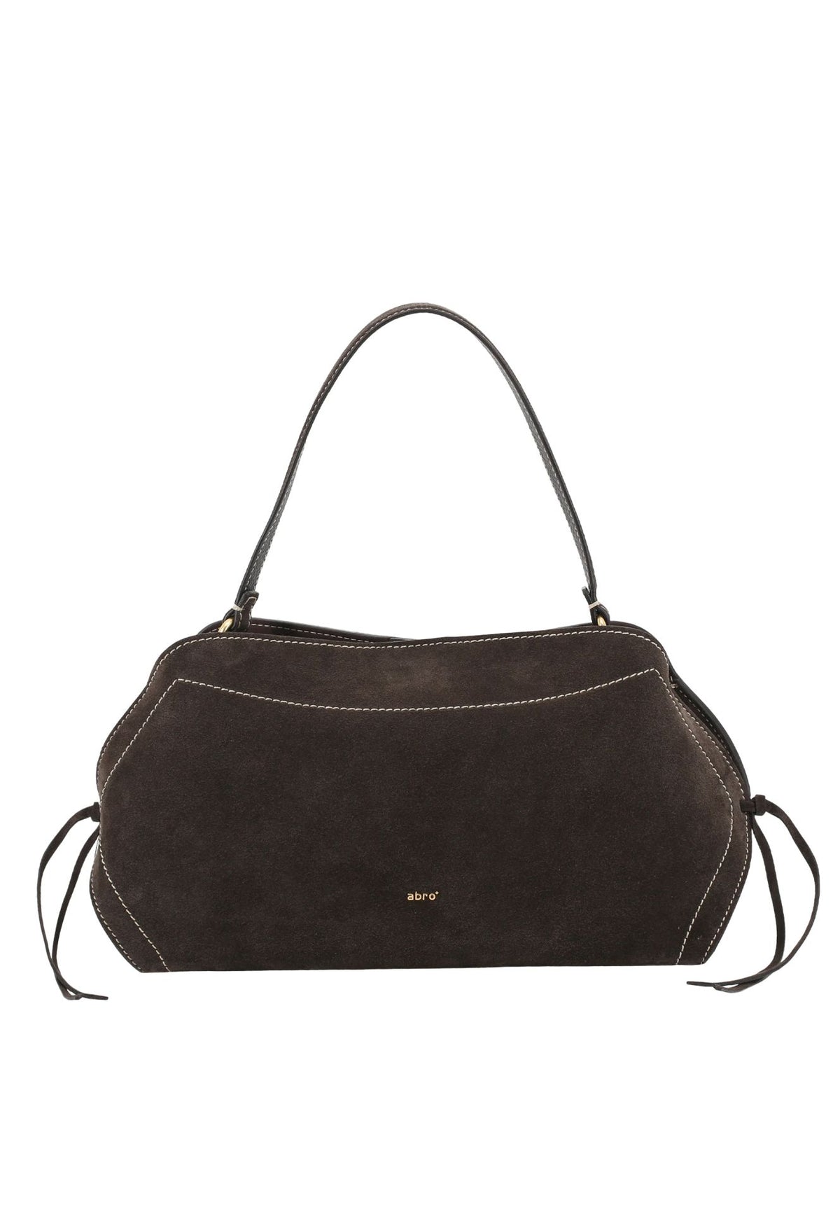 Ab 032814 Suede stitch detail EW shoulderbag