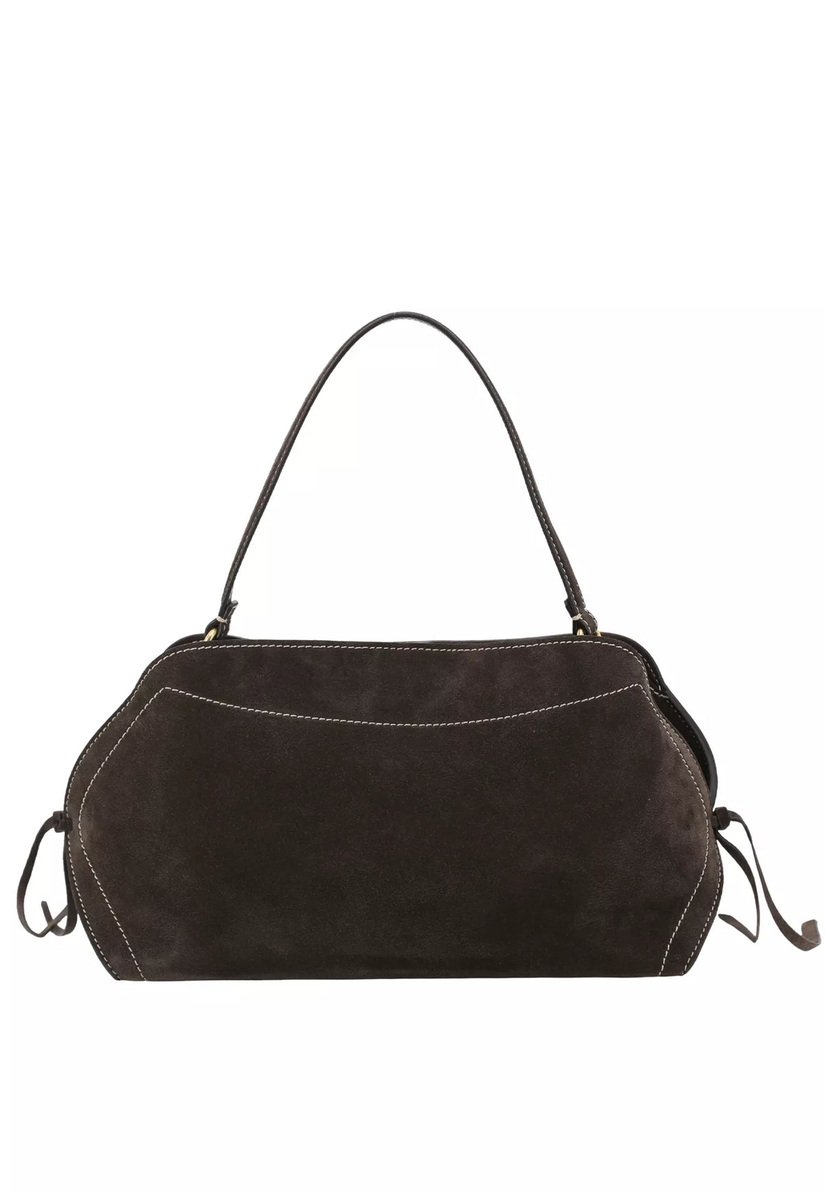 Ab 032814 Suede stitch detail EW shoulderbag