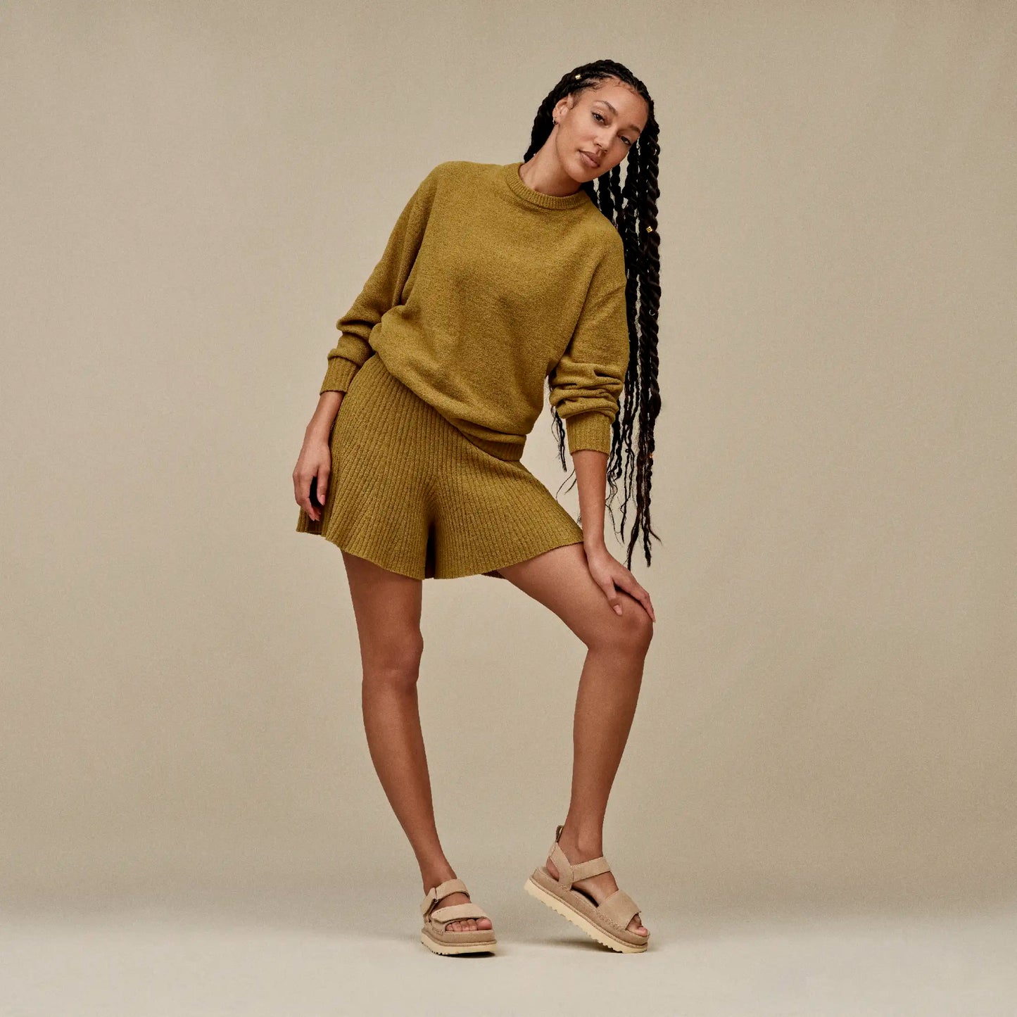 U 1136783 Goldenstar flatform velcro sandal