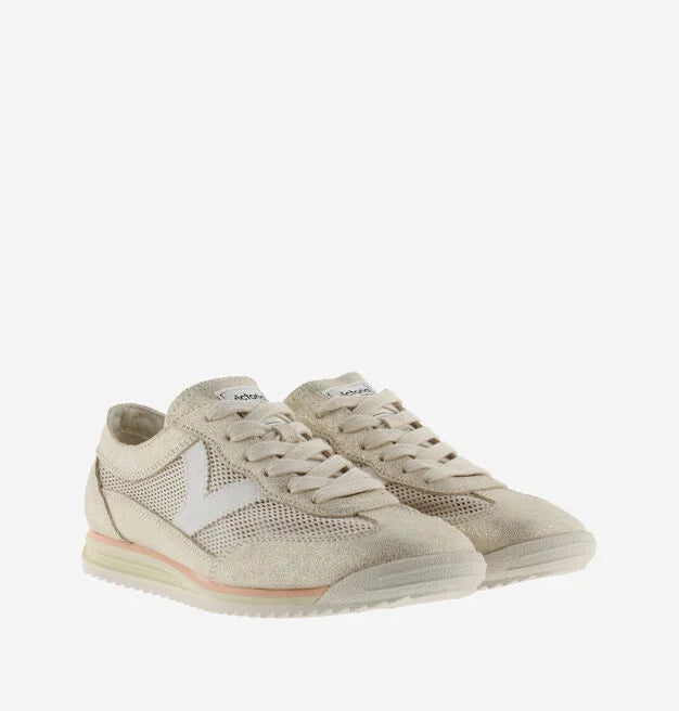 V 1158107 Mesh & metallic suede trainer