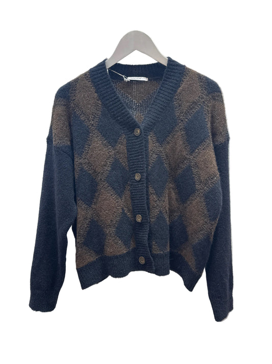 Ta E0401 Argyle short aplaca cardi