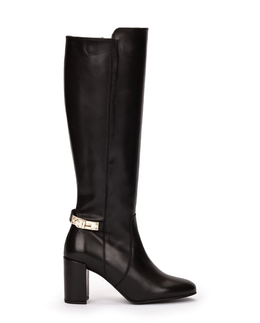 PM 29600 Firenze buckle trim heeled long boot