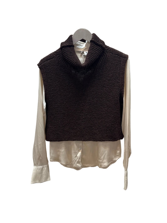 Ta E0304 Polo neck crop tank top