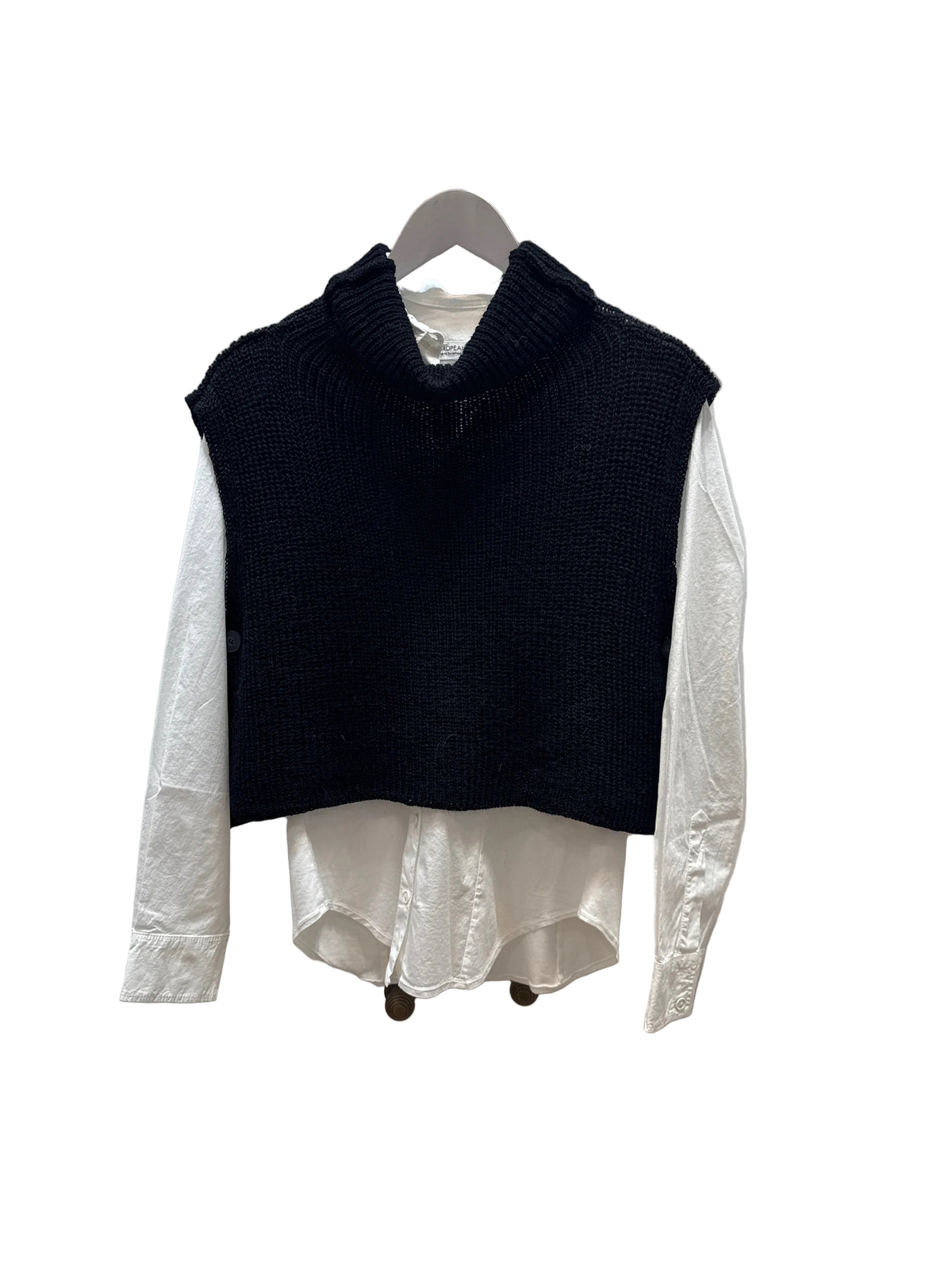 Ta E0304 Polo neck crop tank top