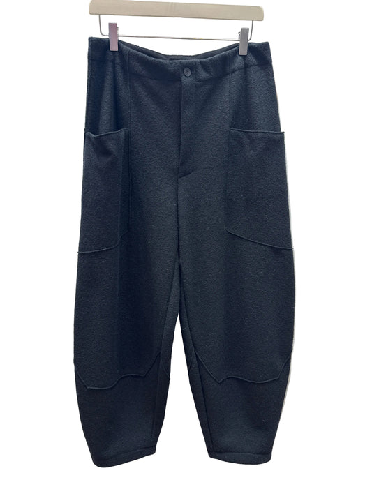 Tr U303 Boiled wool pocket barrel trousers