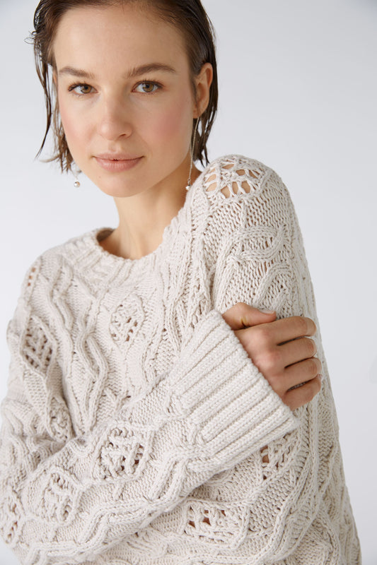 O 86110 Open cable knit jumper